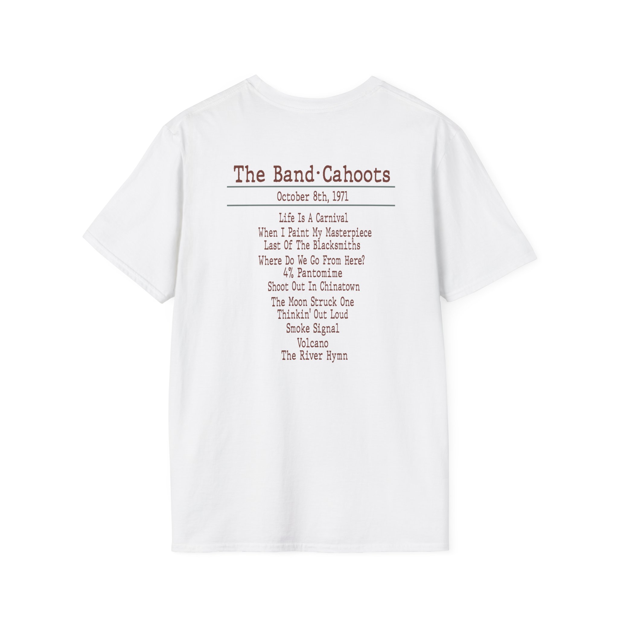 The Band Cahoots 50th Anniversary Unisex Softstyle T-Shirt - Image 4