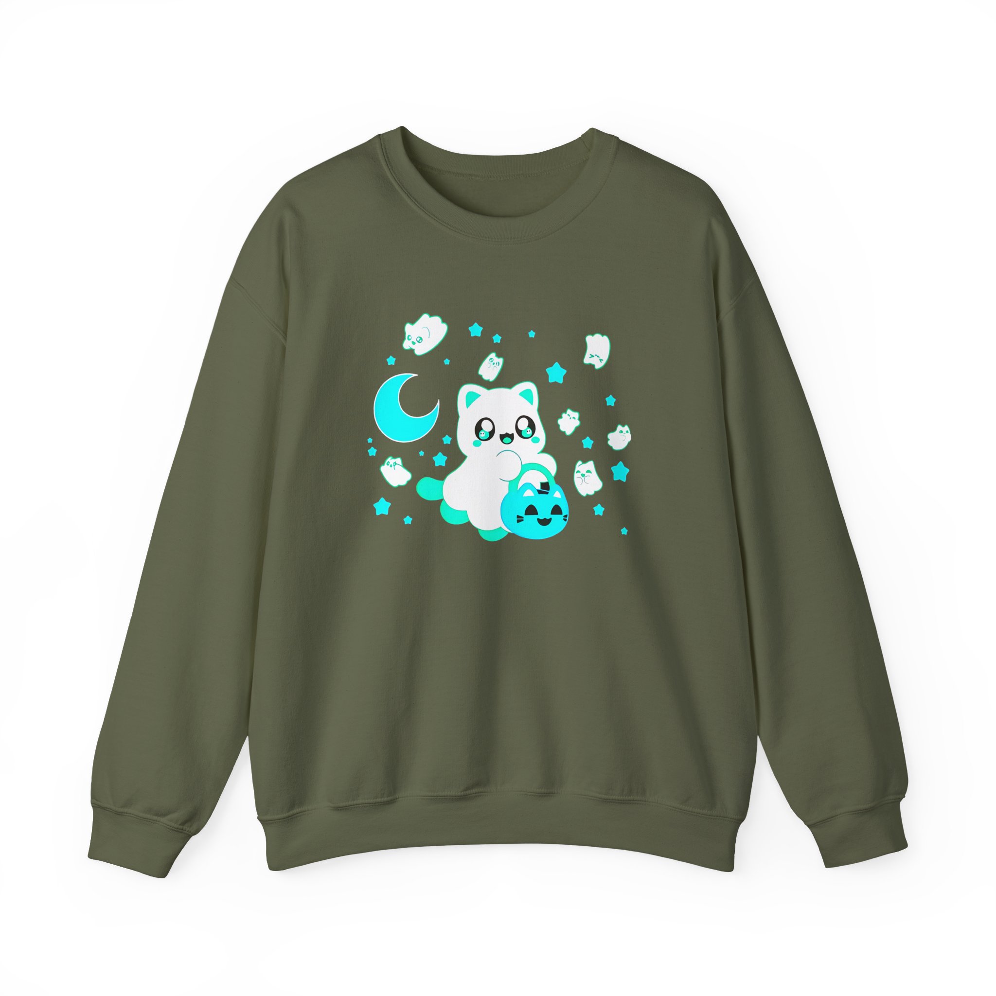 Aphmau Ghost Cat Unisex Heavy Blend™ Crewneck Sweatshirt - Image 7