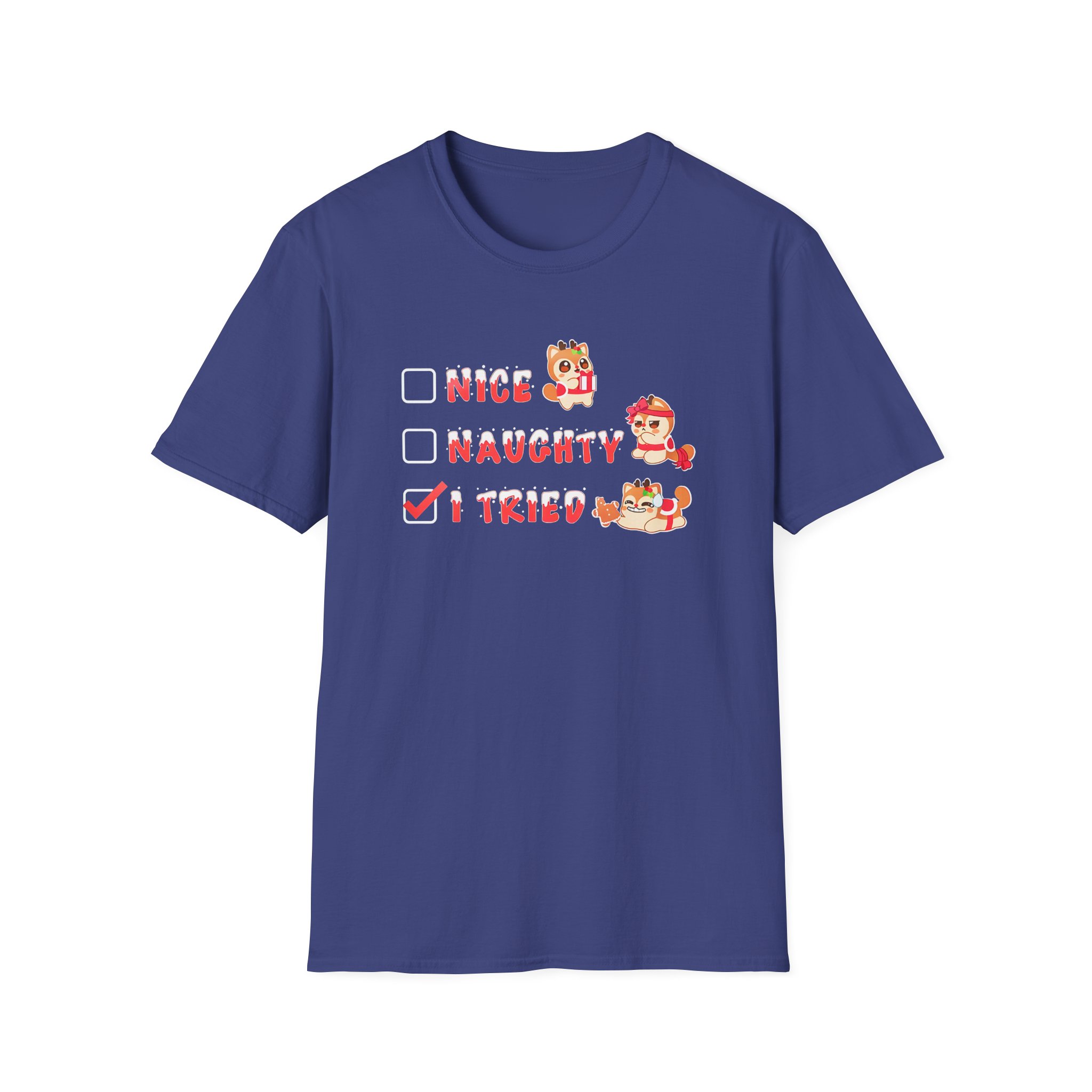 Aphmau Naughty Nice Holiday Unisex Softstyle T-Shirt - Image 17