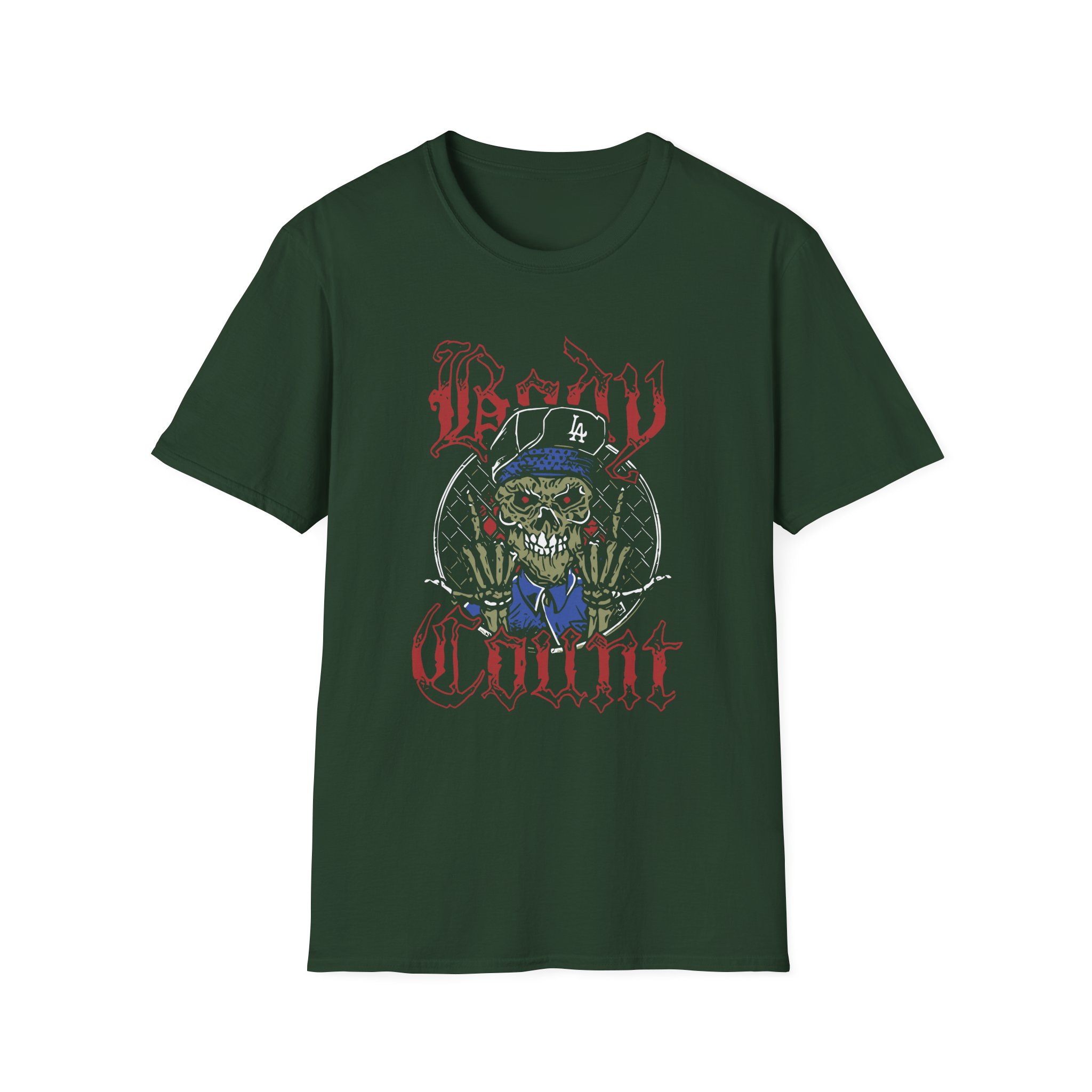 Body Count Skull Mascot Unisex Softstyle T-Shirt - Image 5