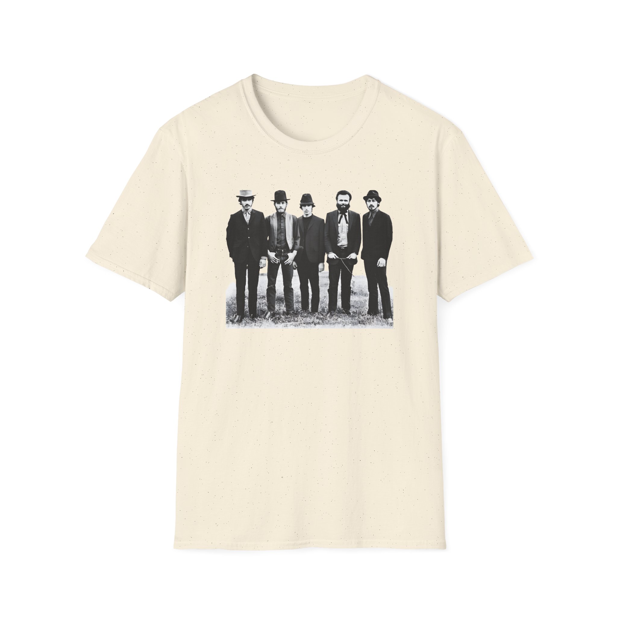 The Band Black and White Portrait Unisex Softstyle T-Shirt - Image 9