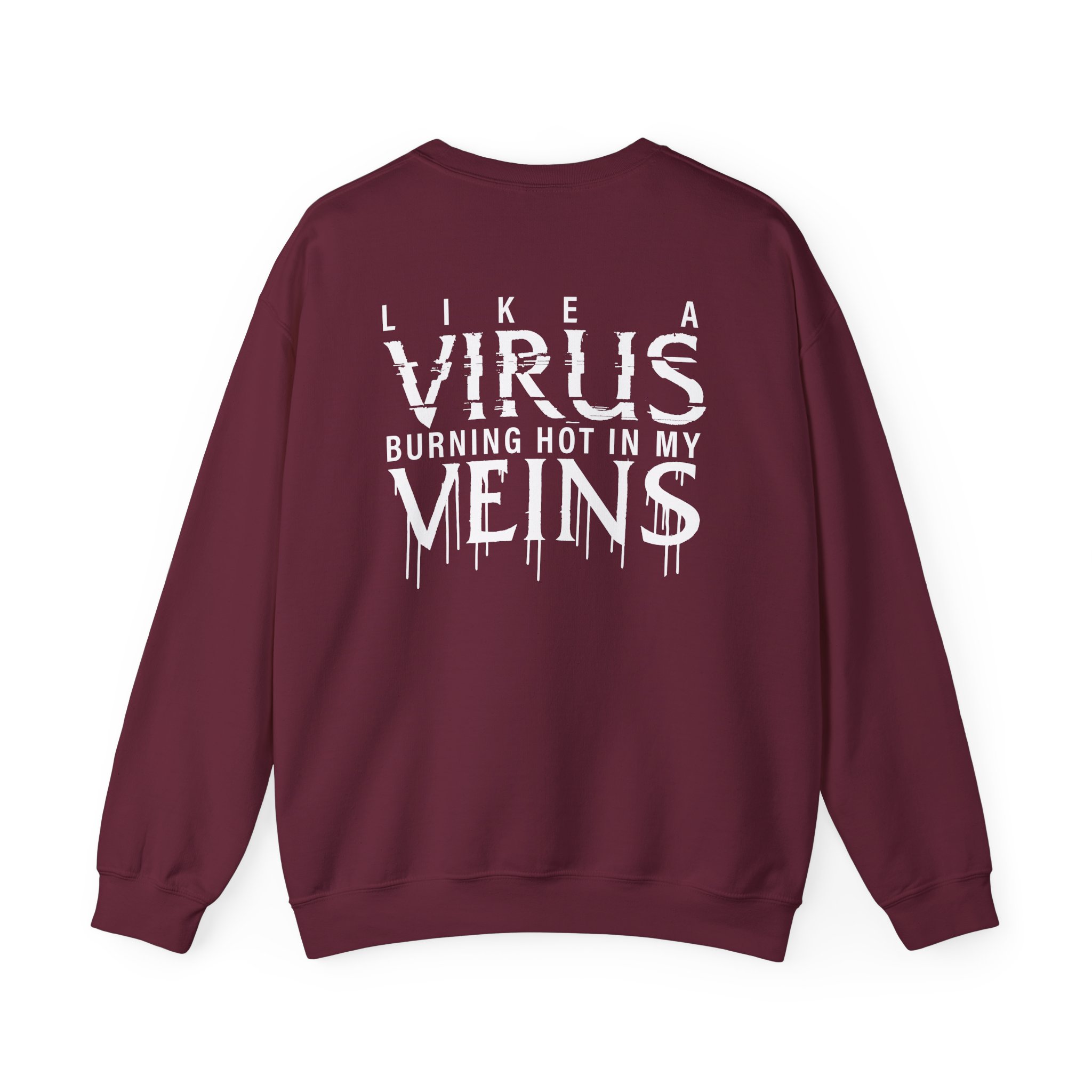All That Remains Like a Virus Dye Unisex Heavy Blend™ Crewneck Sweatshirt - Image 4