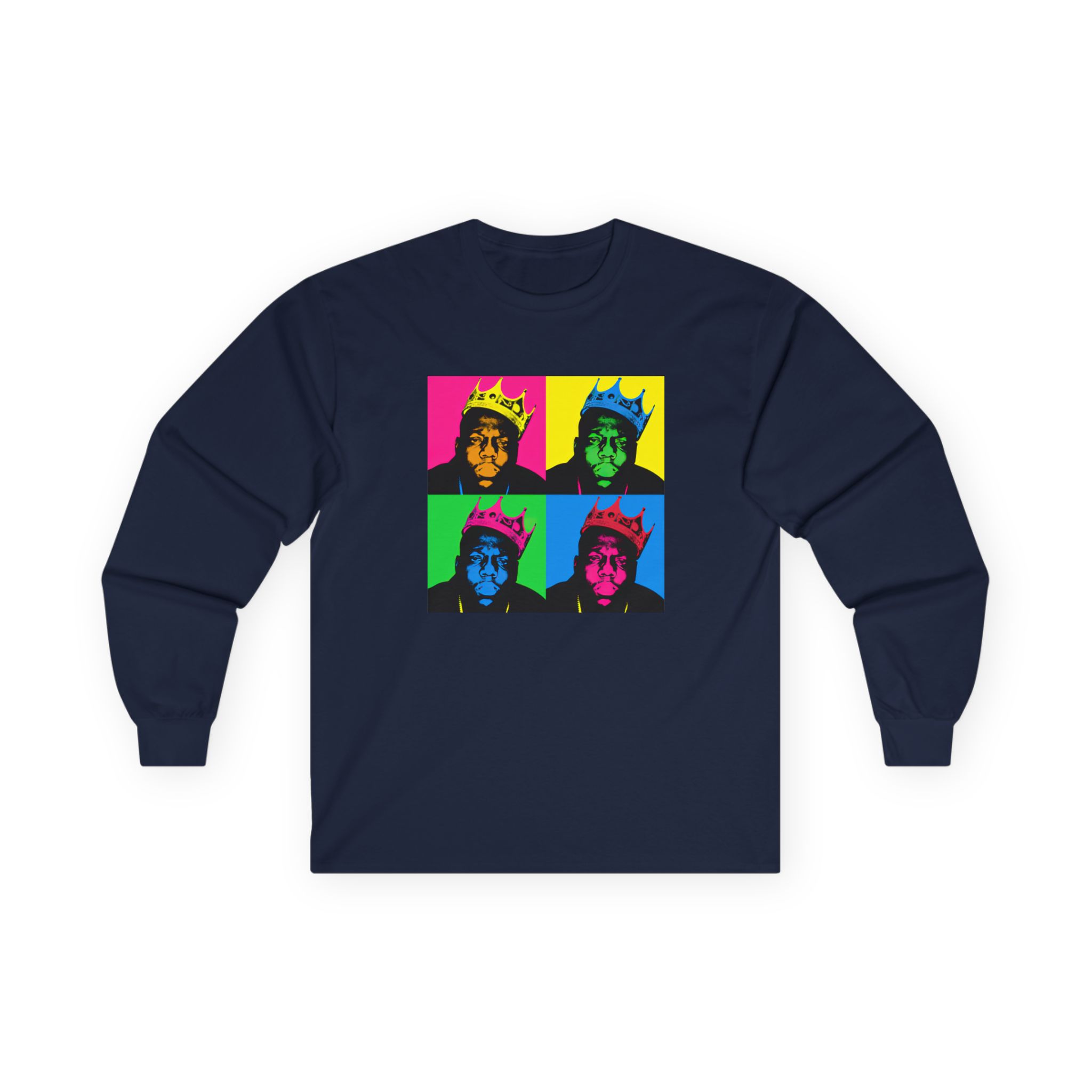 Biggie Smalls Crown Pop Art Unisex Ultra Cotton Long Sleeve Tee - Image 7