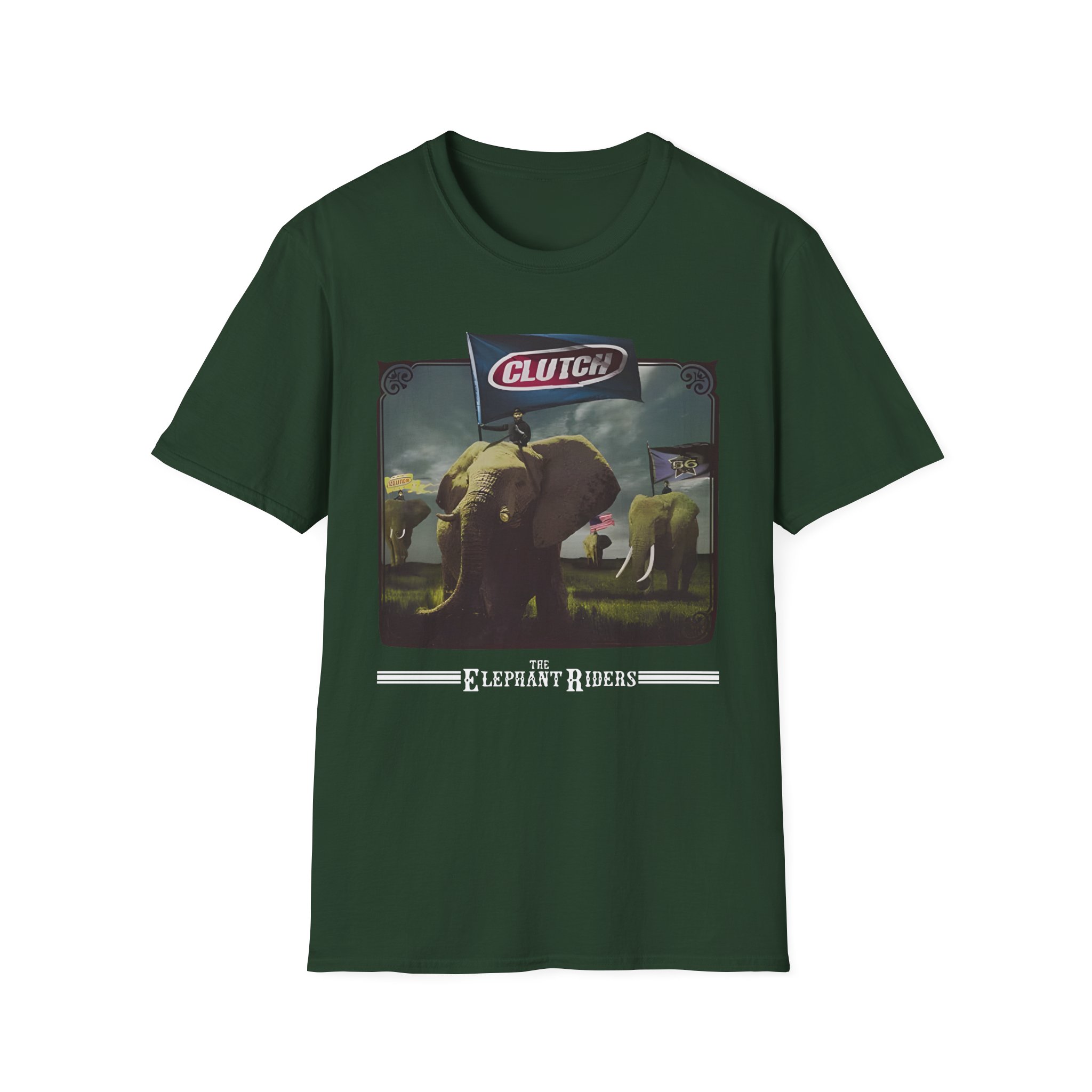 Clutch Elephant Riders Unisex Softstyle T-Shirt - Image 9