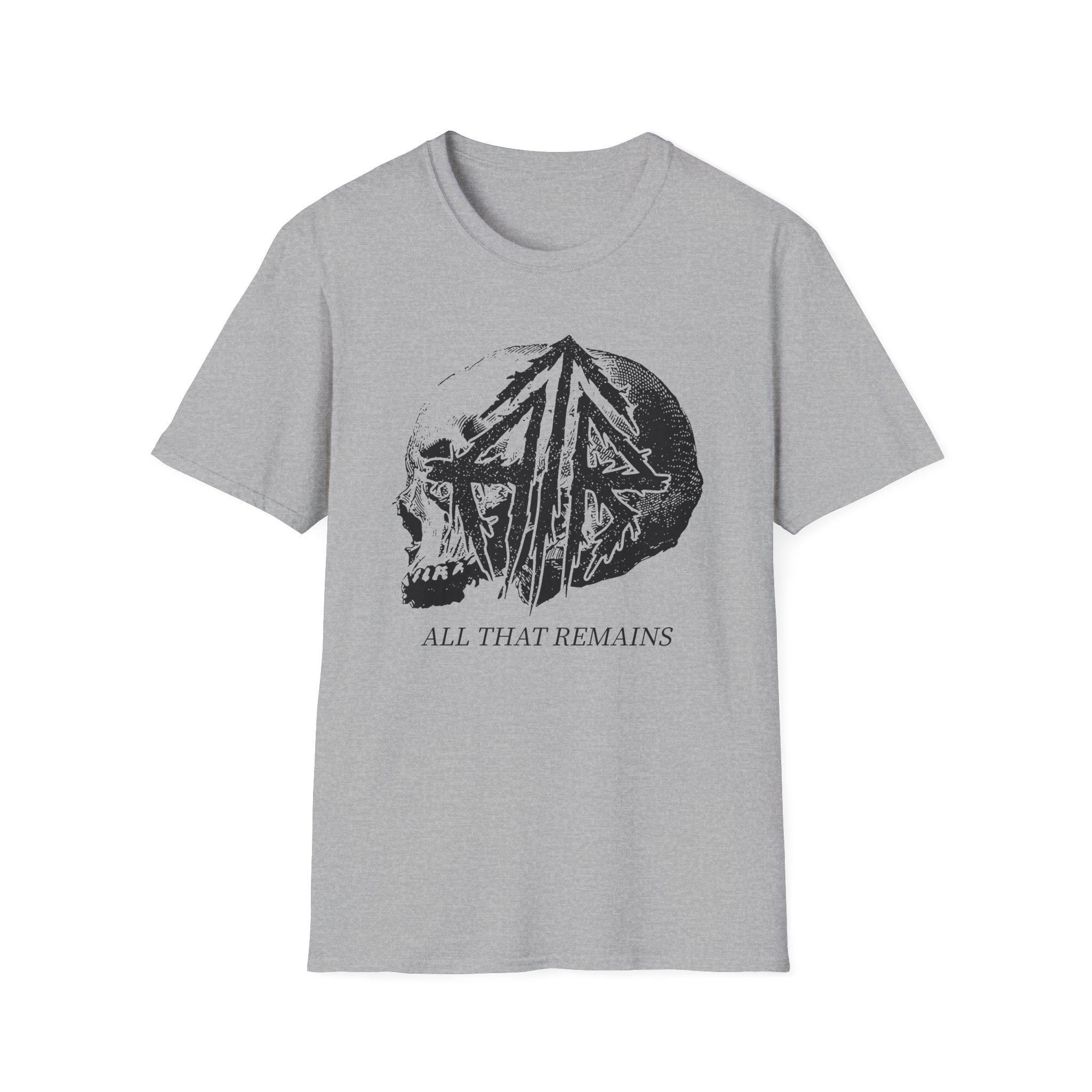 All That Remains Tie Dye Skull Unisex Softstyle T-Shirt - Image 7
