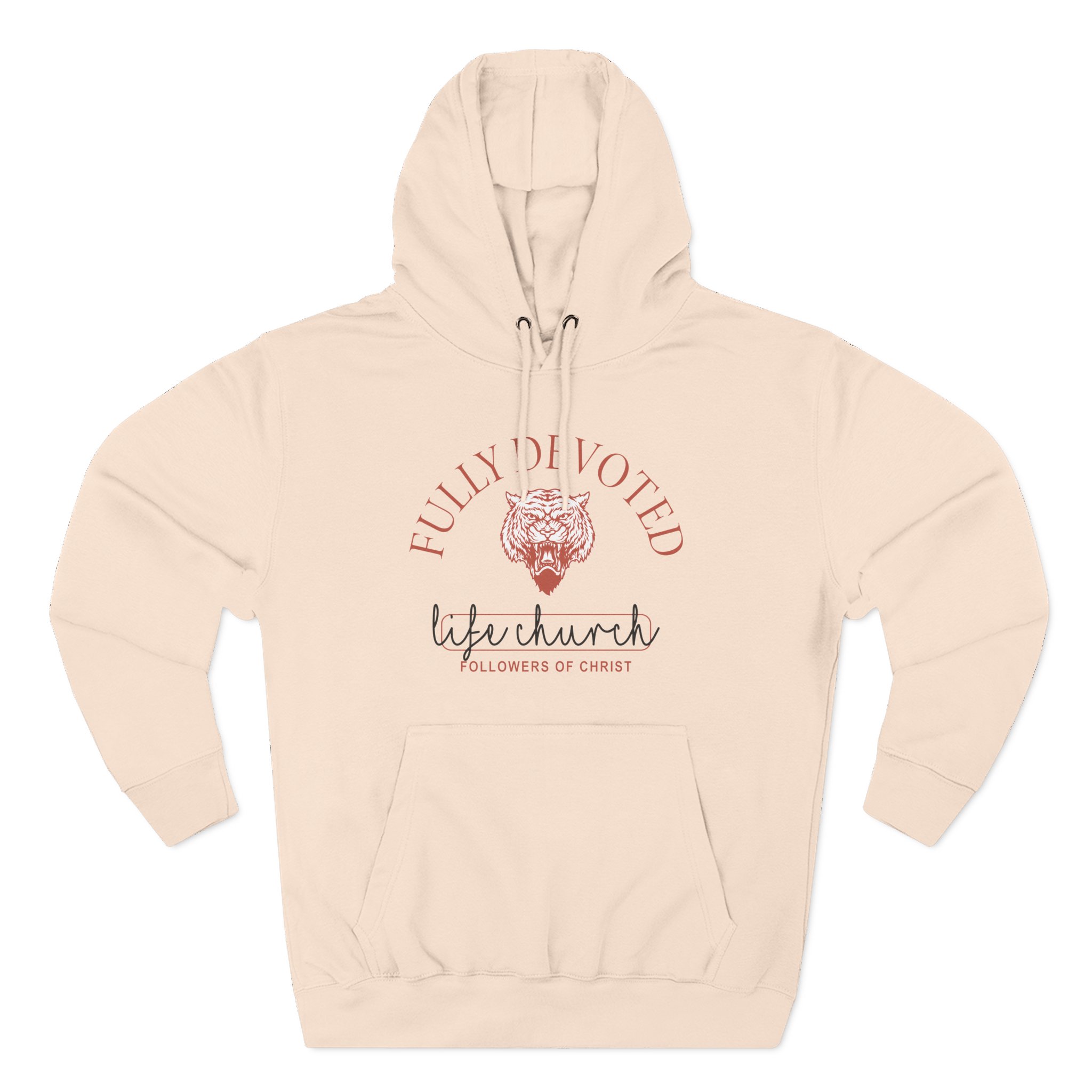 Life Church Fully Devoted Vintage Three-Panel Fleece Hoodie - Image 5