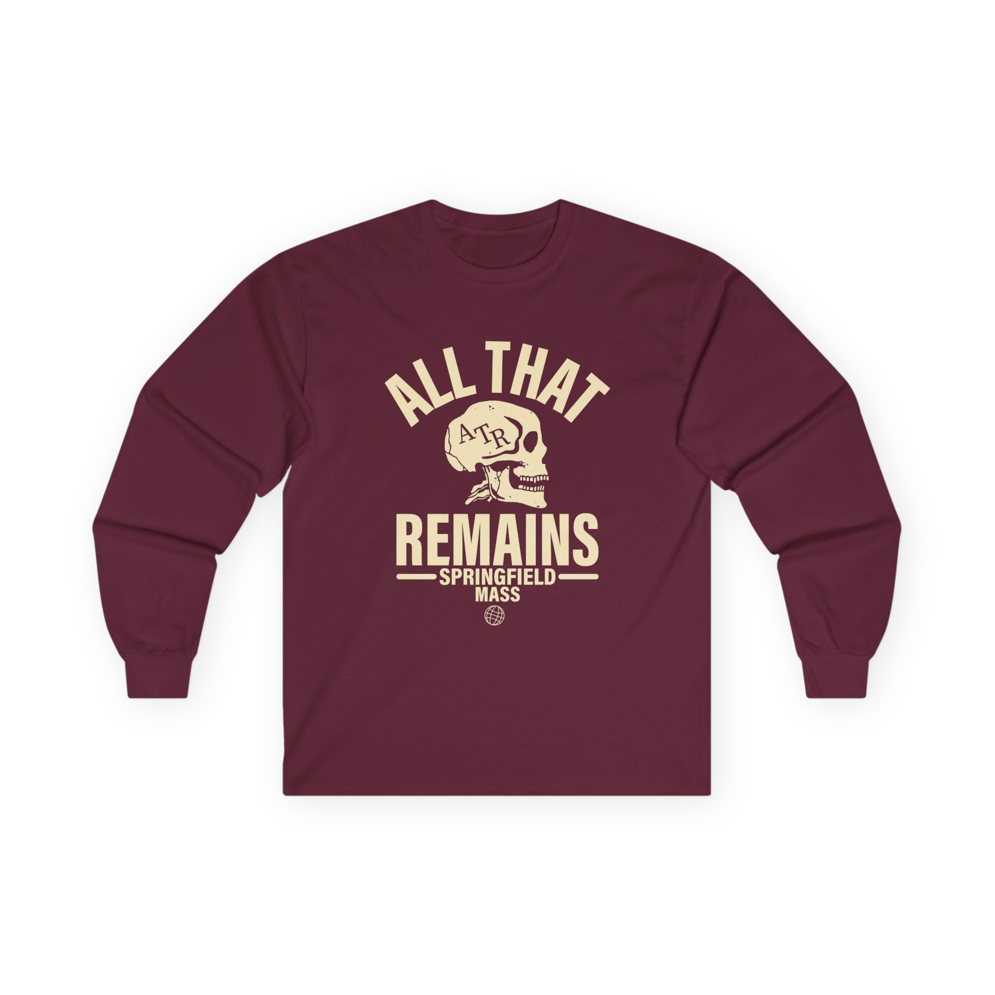 All That Remains Springfield Skull Unisex Ultra Cotton Long Sleeve Tee - Image 3
