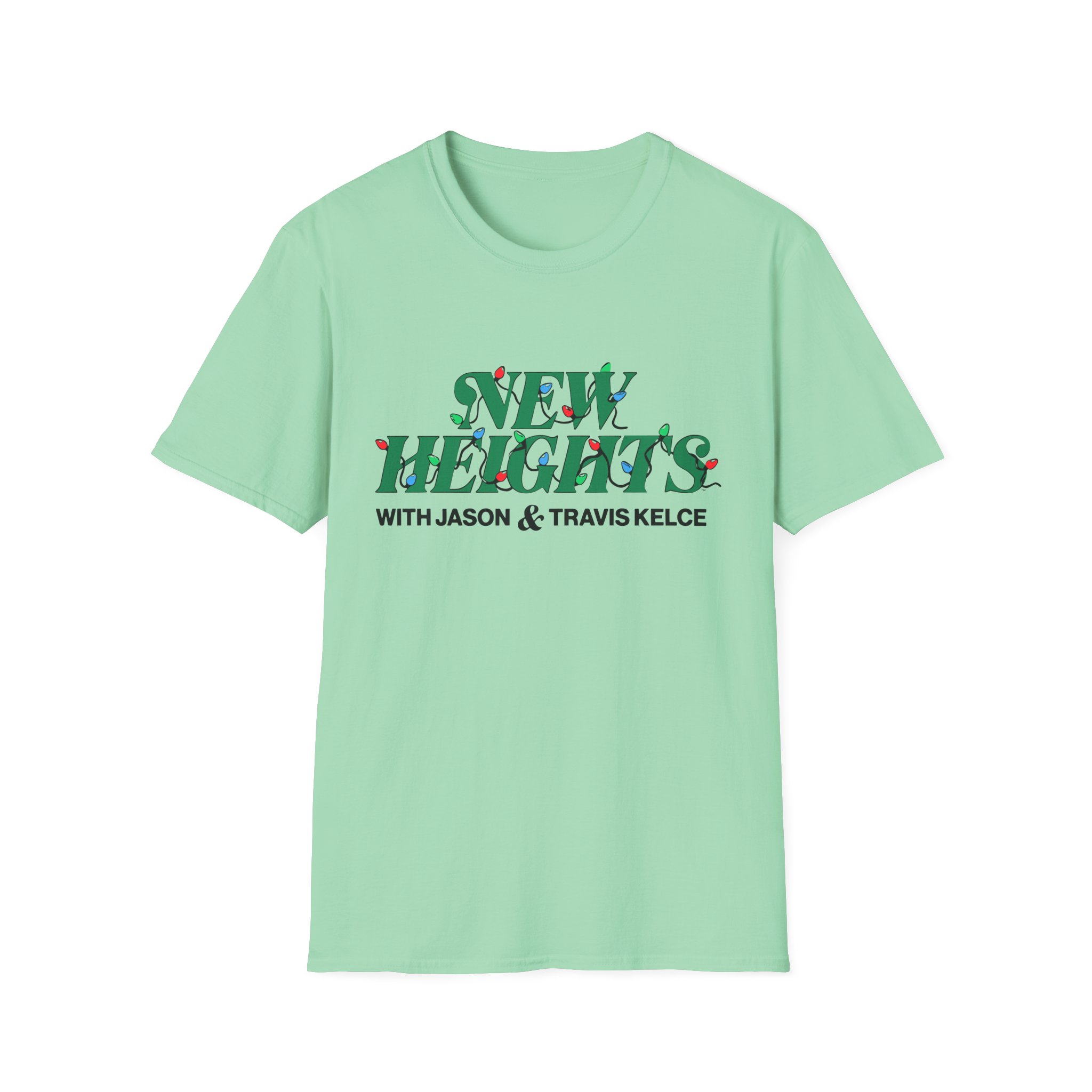 New Heights Podcast Holiday Lights Unisex Softstyle T-Shirt - Image 19