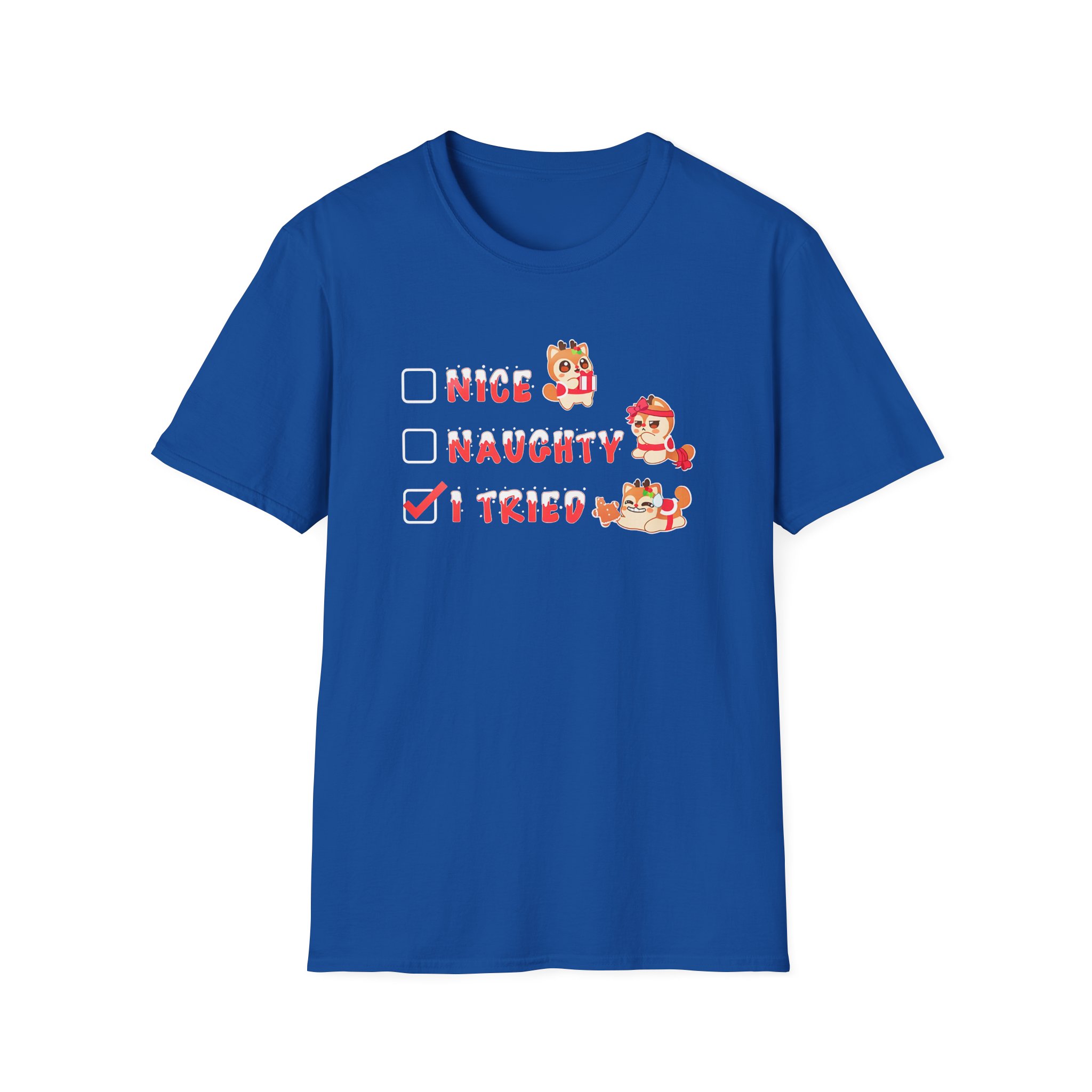 Aphmau Naughty Nice Holiday Unisex Softstyle T-Shirt - Image 15