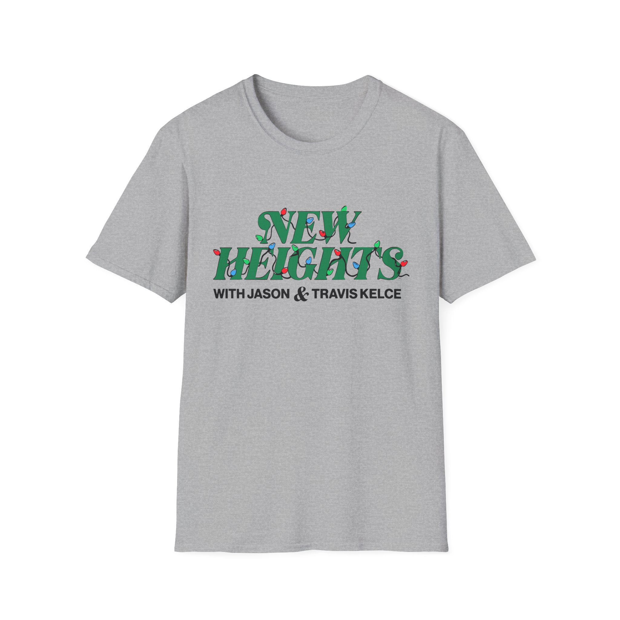 New Heights Podcast Holiday Lights Unisex Softstyle T-Shirt - Image 7