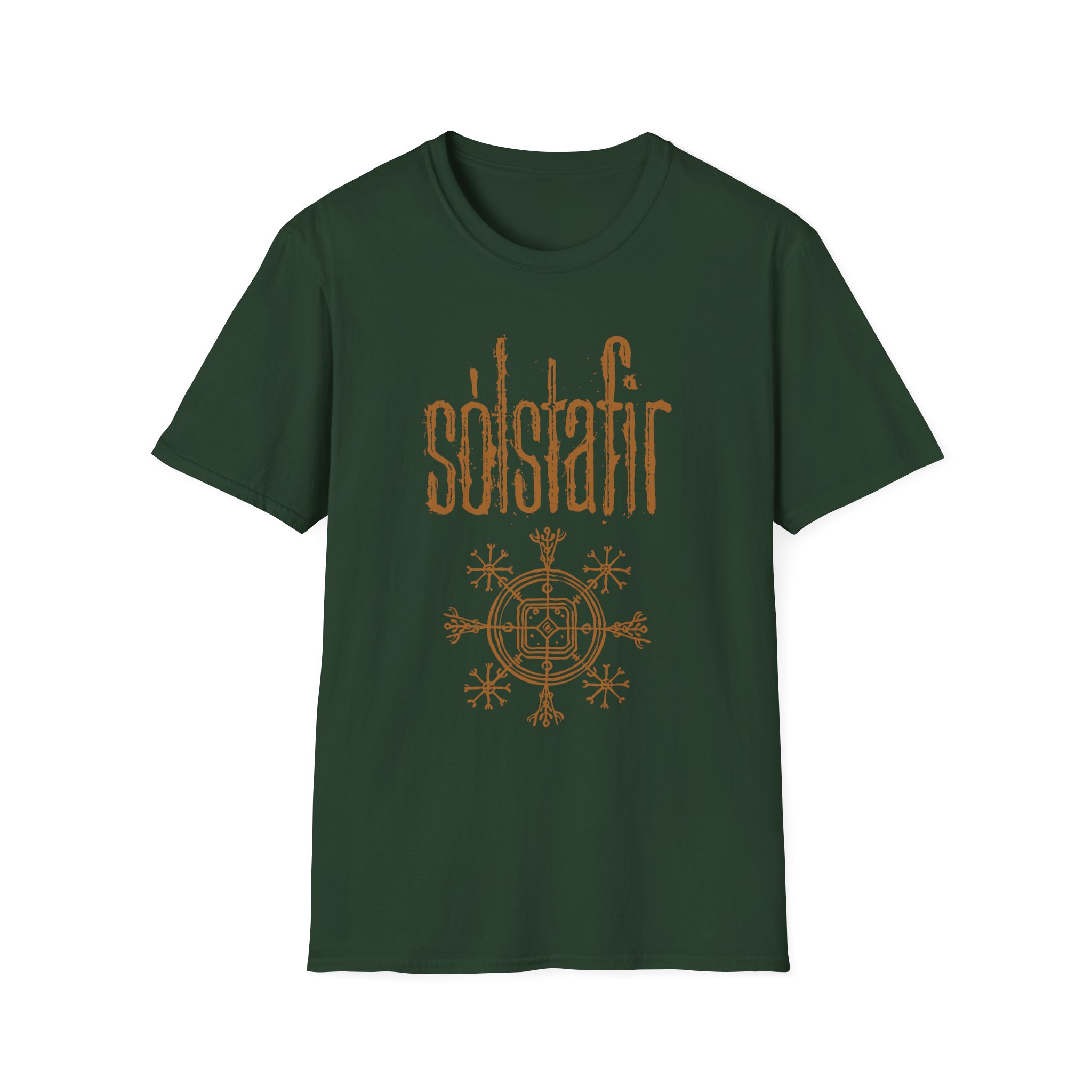Solstafir Gold Logo Unisex Softstyle T-Shirt - Image 7