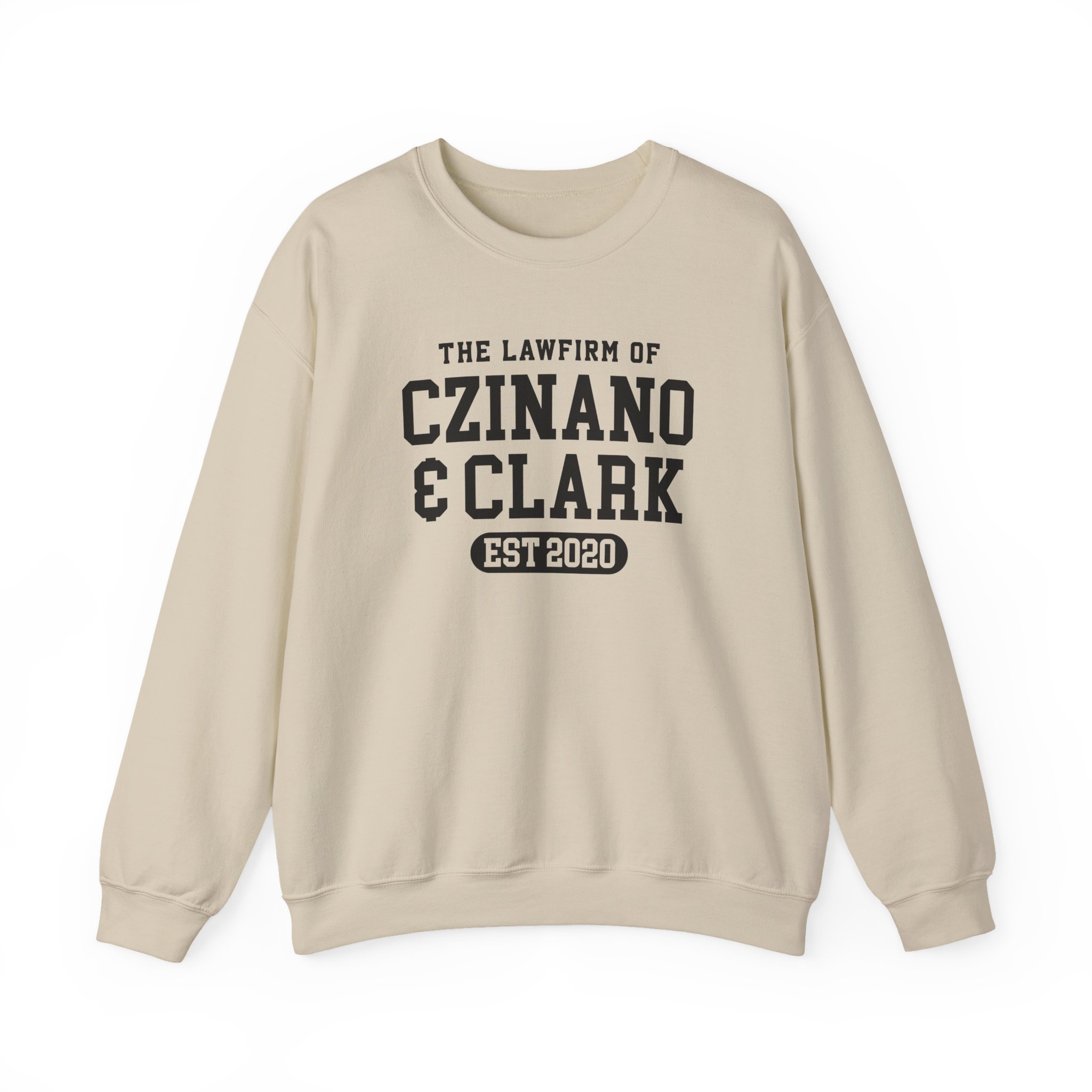 Caitlin Clark The law firm of Czinano & Clark Unisex Heavy Blend™ Crewneck Sweatshirt - Image 5