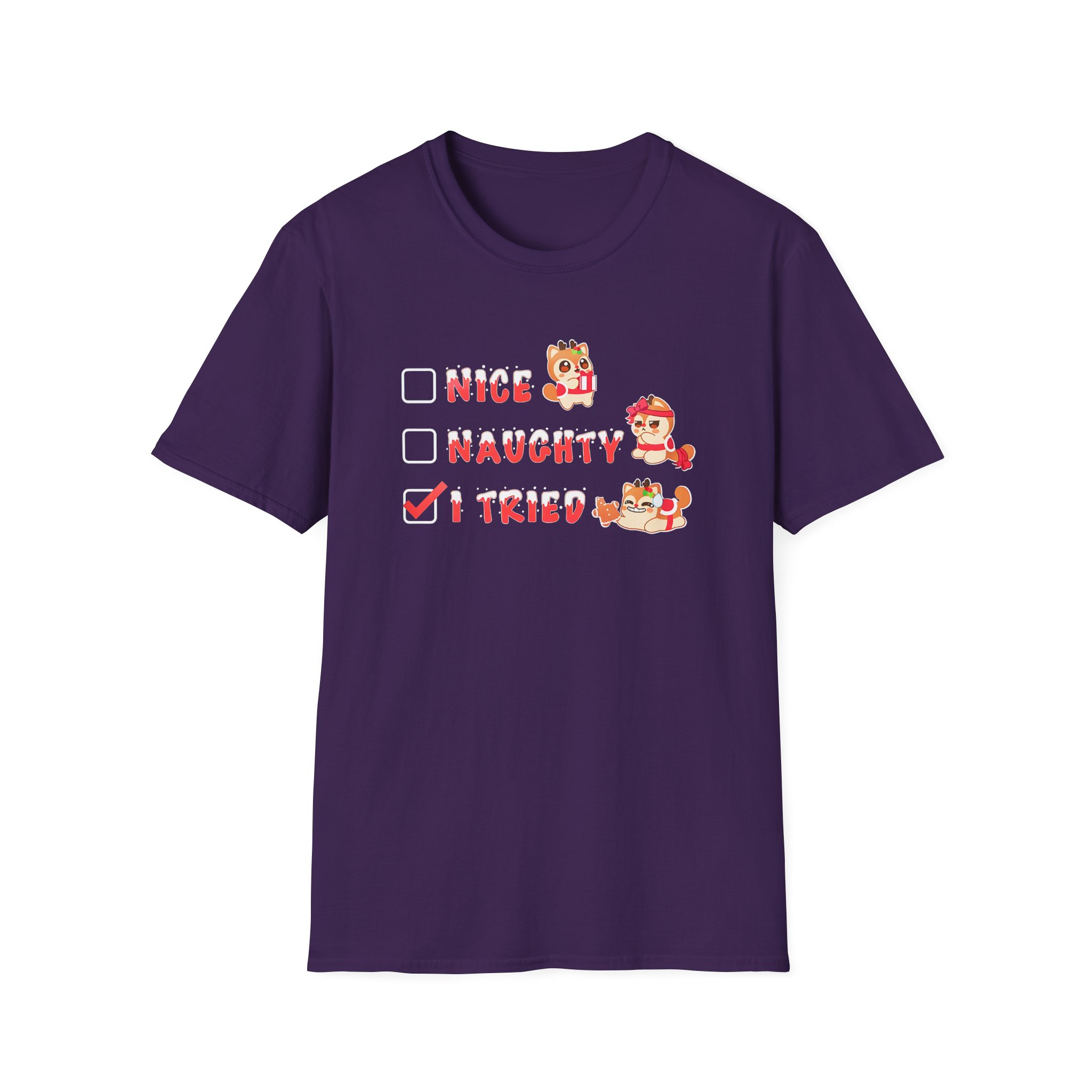 Aphmau Naughty Nice Holiday Unisex Softstyle T-Shirt - Image 21
