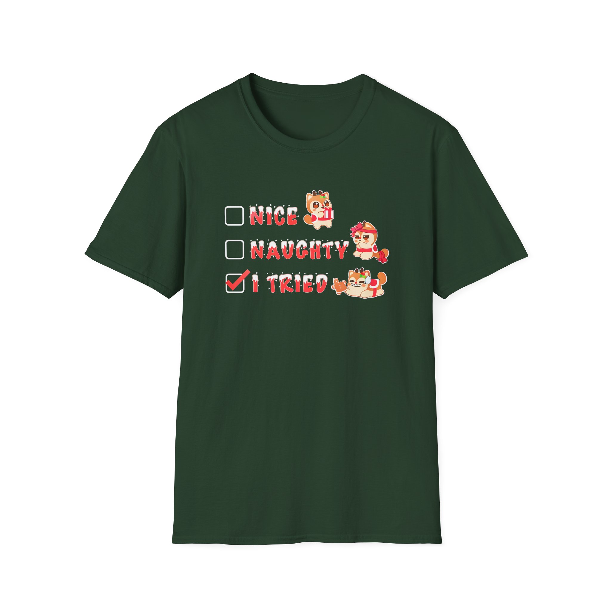 Aphmau Naughty Nice Holiday Unisex Softstyle T-Shirt - Image 9