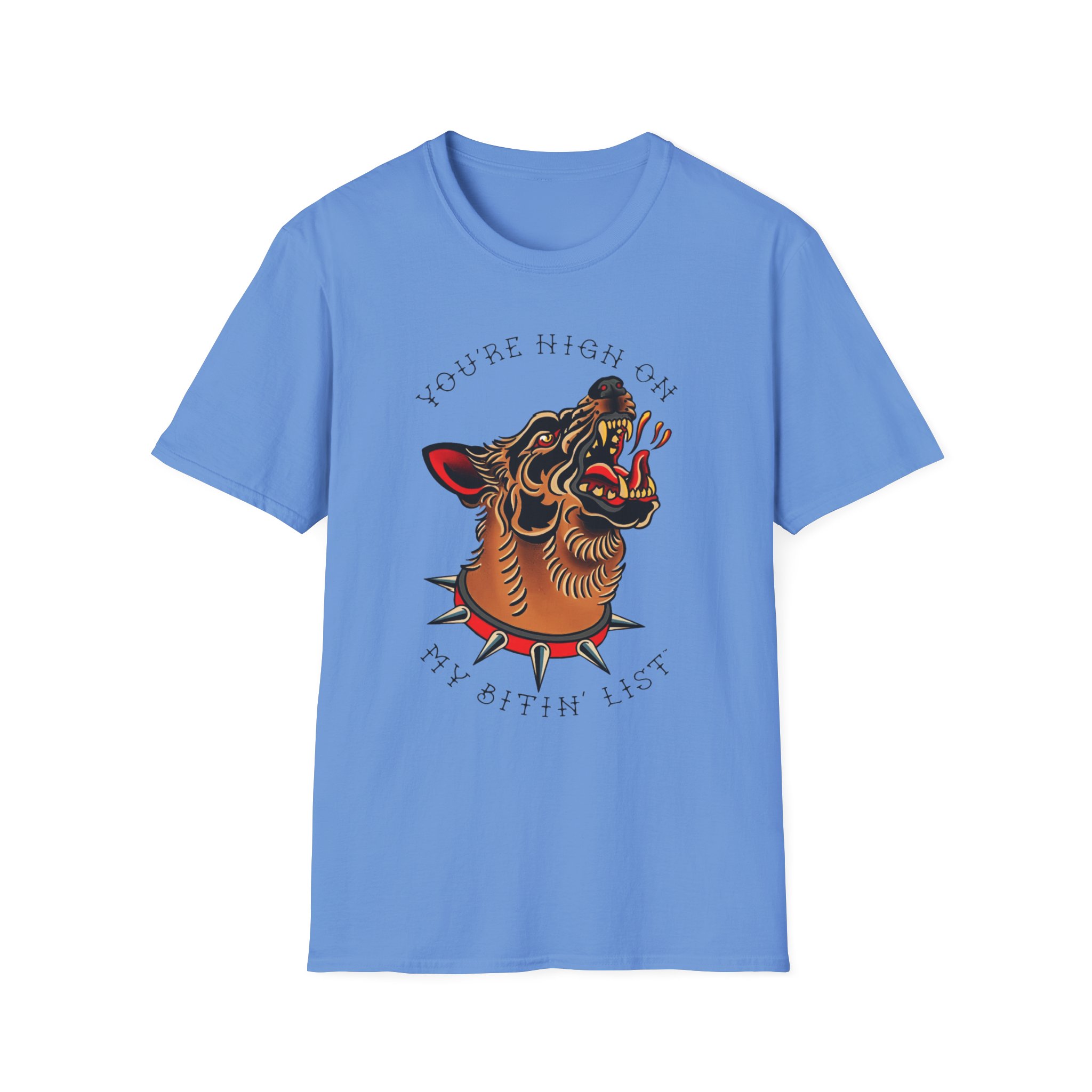 Tyler Childers Bitin' List Dog Unisex Softstyle T-Shirt - Image 19