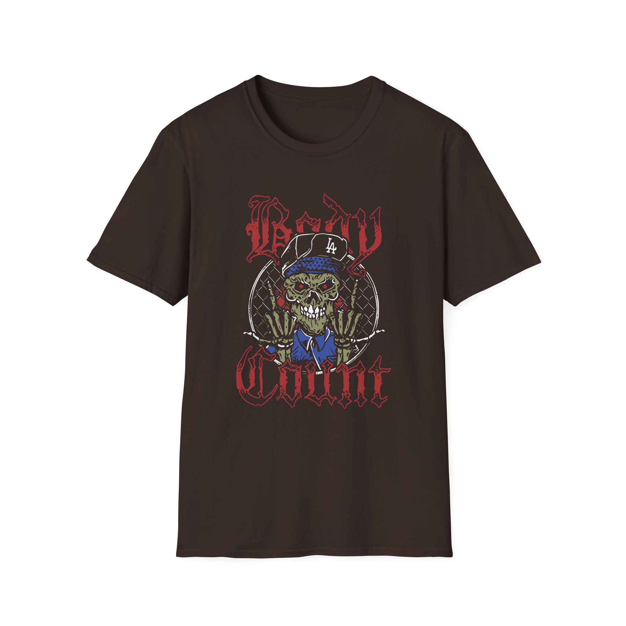 Body Count Skull Mascot Unisex Softstyle T-Shirt - Image 3
