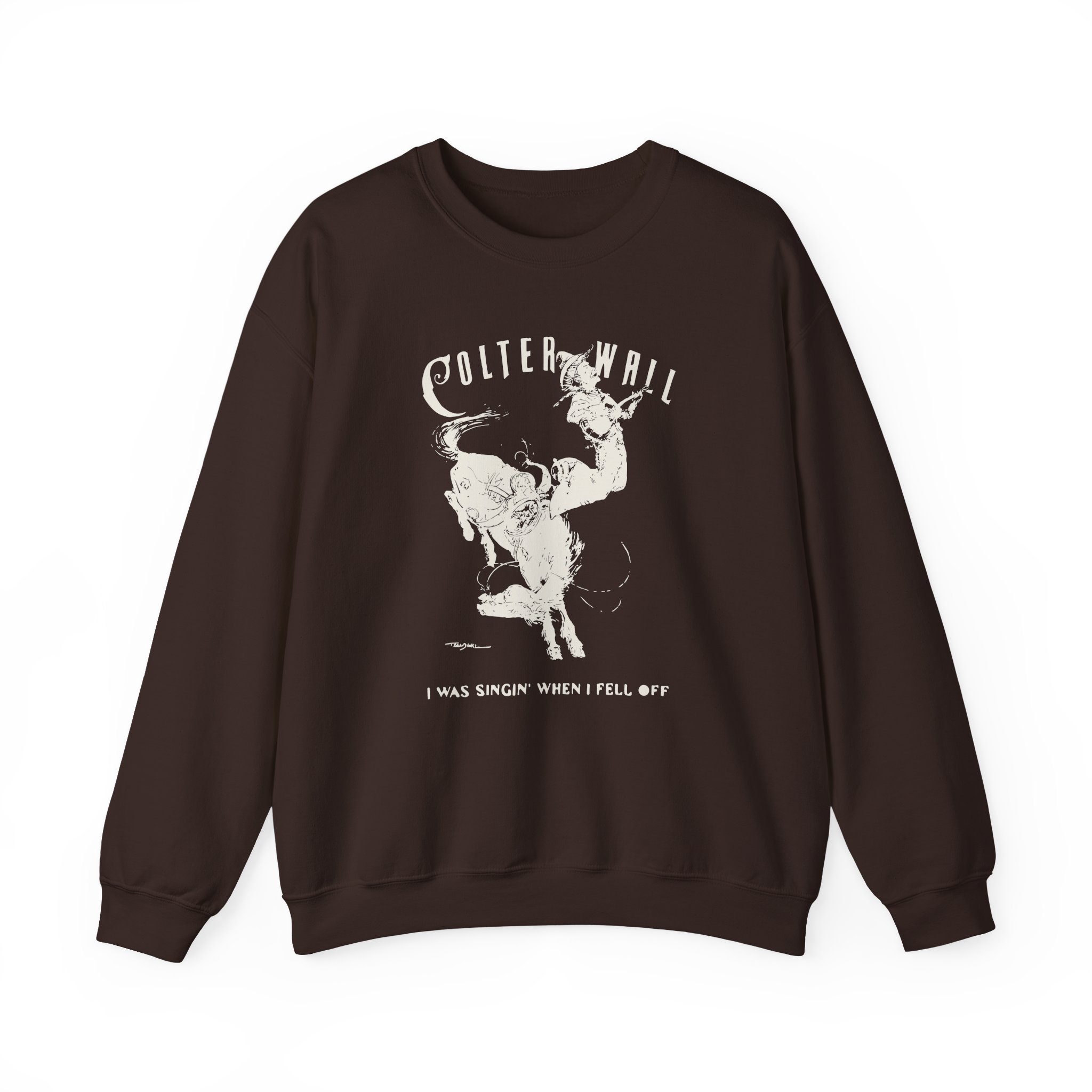 Colter Wall I Was Singin' When I Fell Off Unisex Heavy Blend™ Crewneck Sweatshirt - Image 5