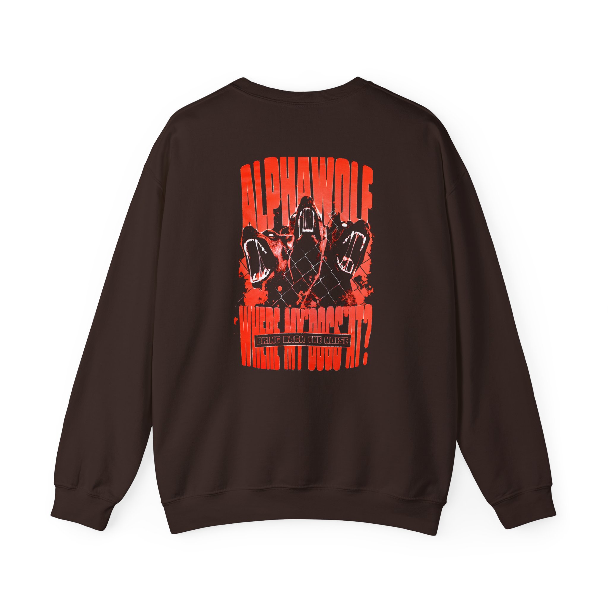 Alpha Wolf Where My Dogs at Unisex Heavy Blend™ Crewneck Sweatshirt - Image 4