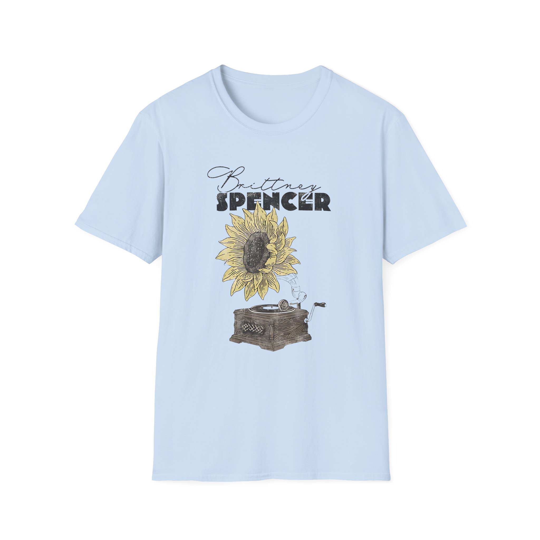 Manhead Sunflower Turntable Unisex Softstyle T-Shirt - Image 17