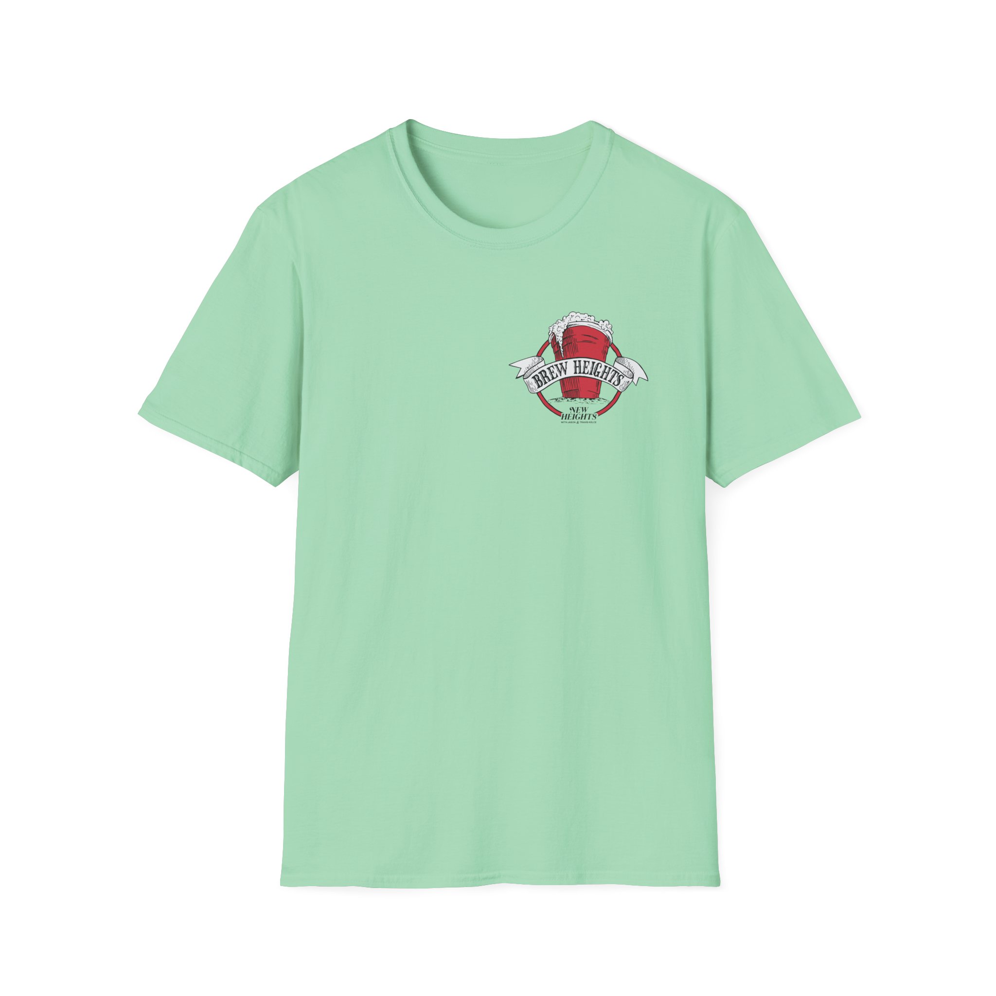 New Heights Brew Heights Left Chest Unisex Softstyle T-Shirt - Image 21