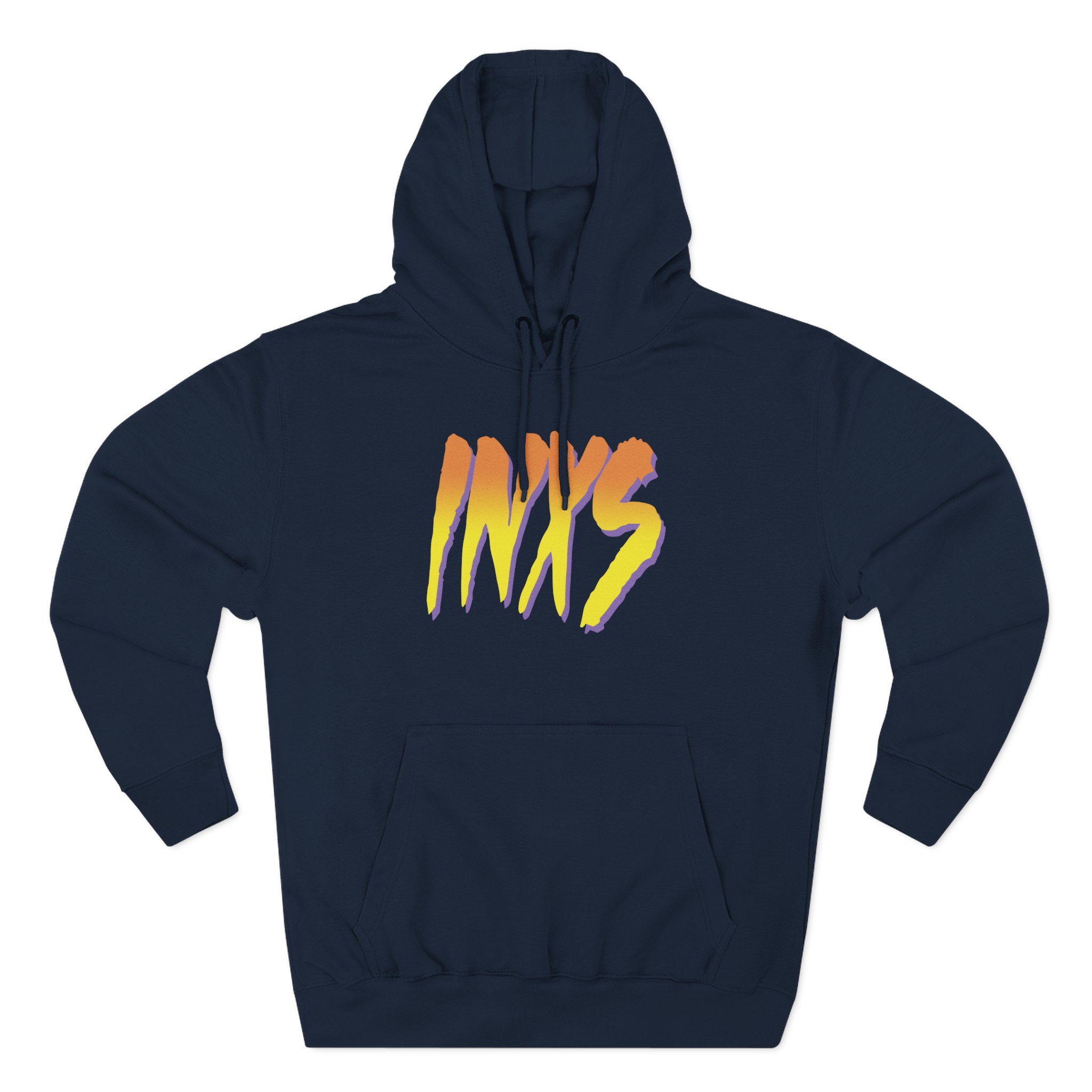 Inxs Listen Like Thieves Brush Logo Three-Panel Fleece Hoodie - Image 11