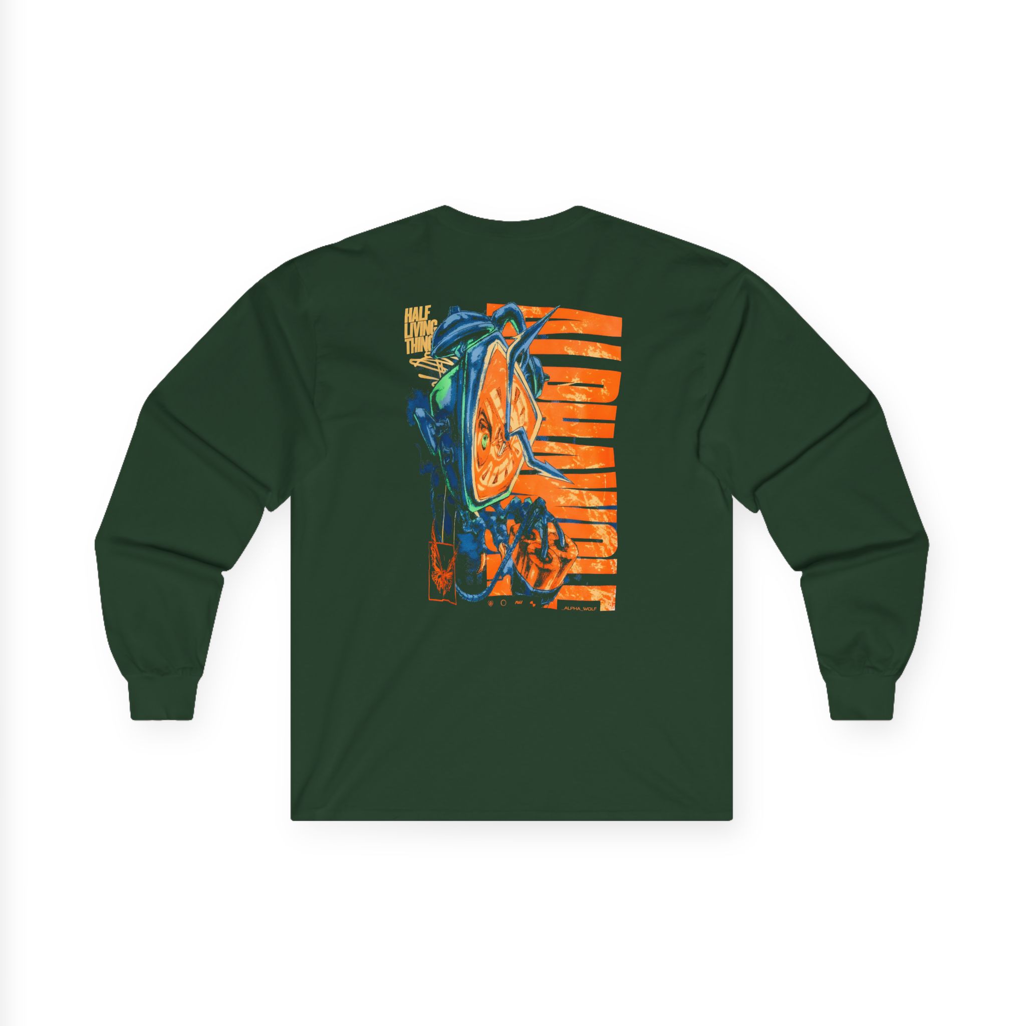Alpha Wolf Clock Unisex Ultra Cotton Long Sleeve Tee - Image 6