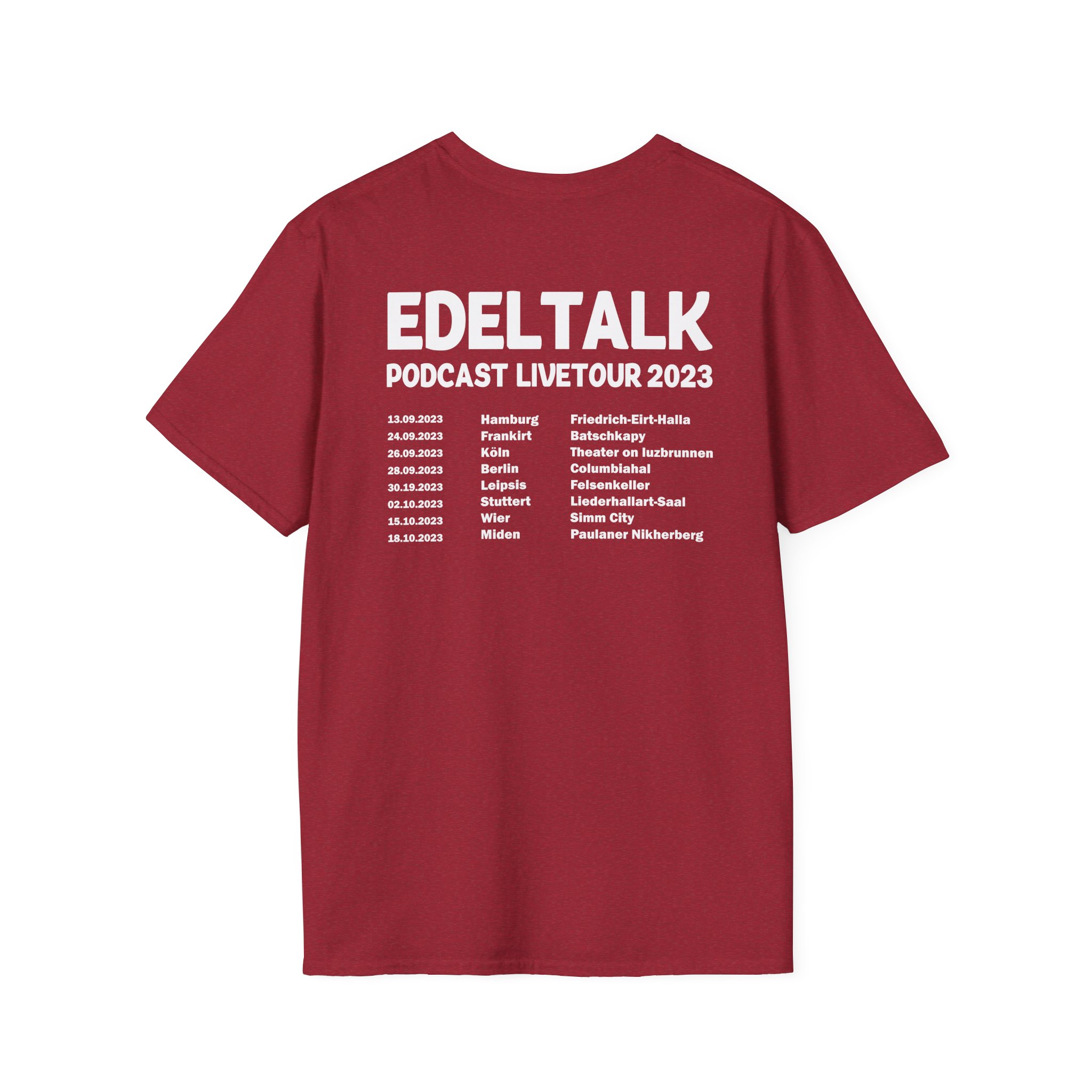 Edeltalk Podcast Livetour 2023 Unisex Softstyle T-Shirt - Image 24