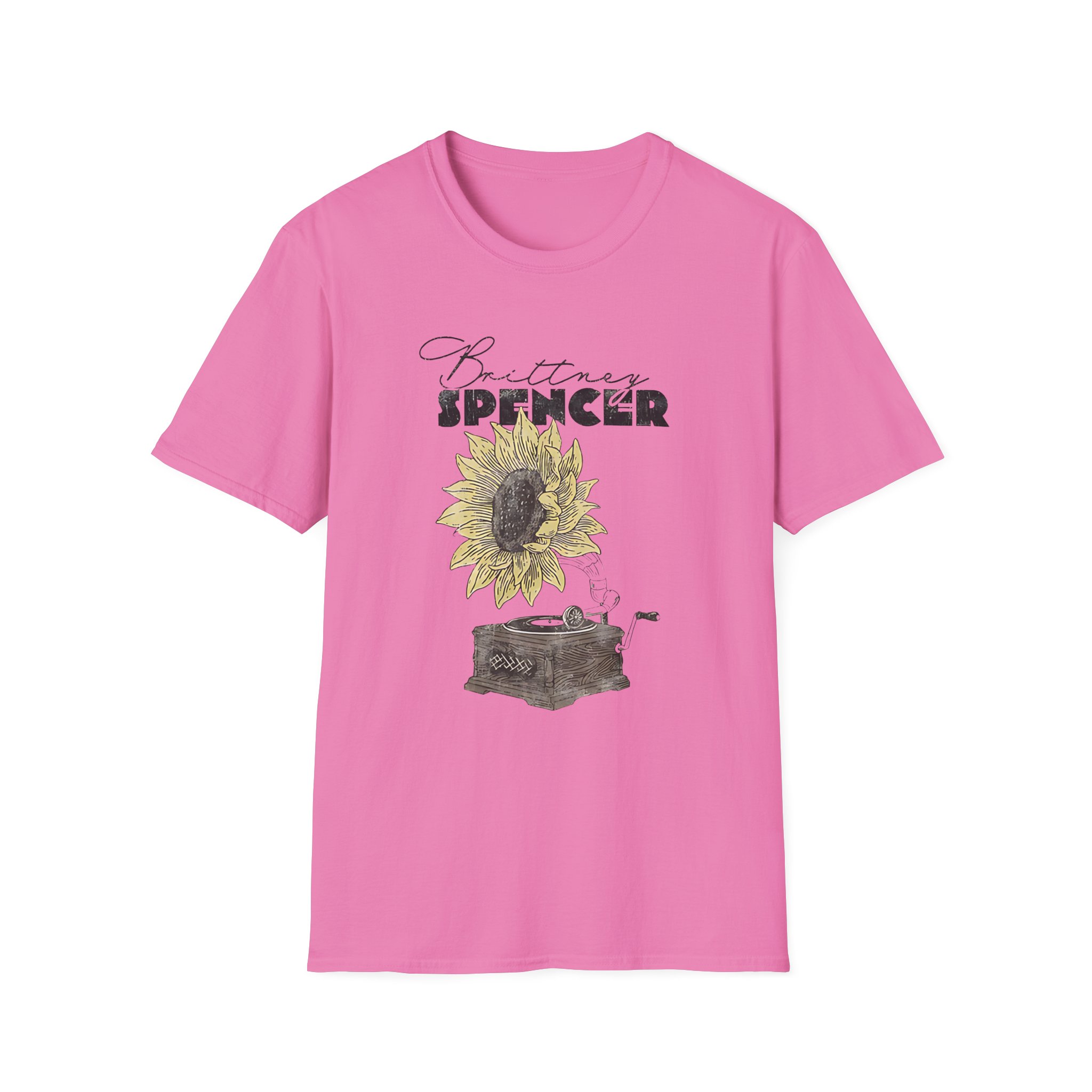 Manhead Sunflower Turntable Unisex Softstyle T-Shirt - Image 21