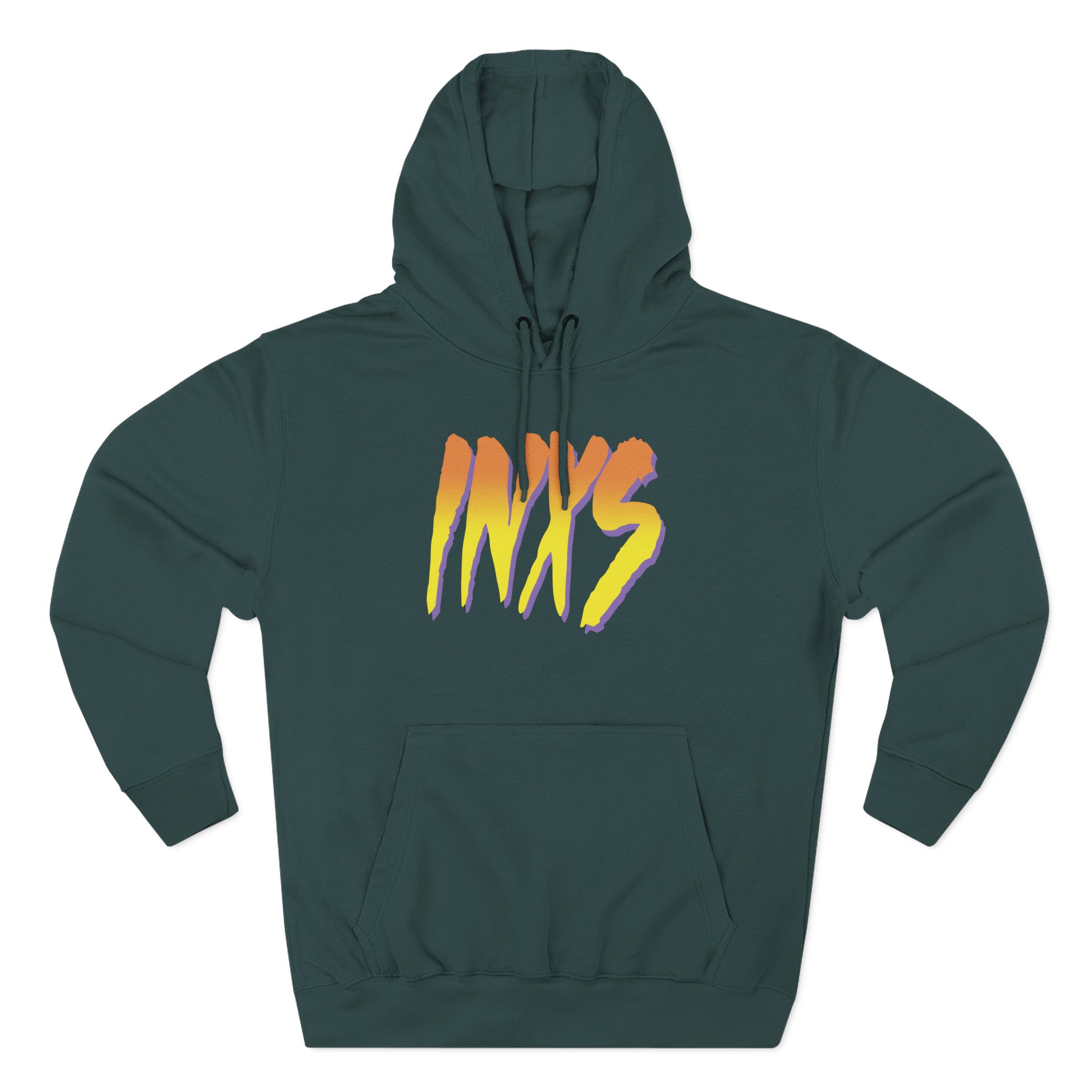 Inxs Listen Like Thieves Brush Logo Three-Panel Fleece Hoodie - Image 7