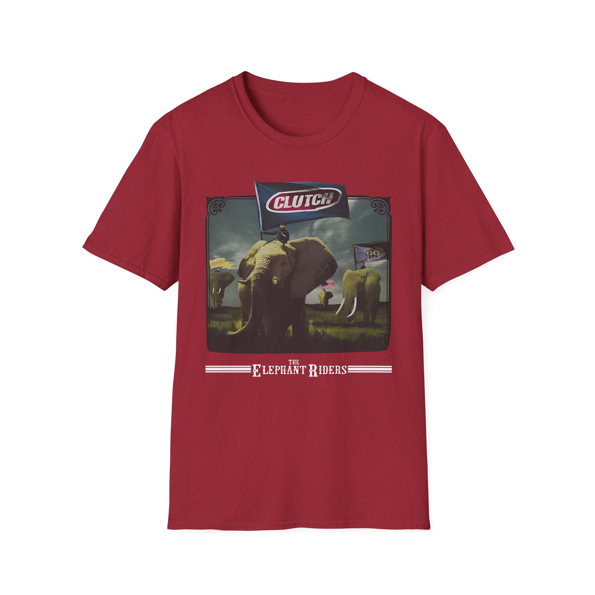 Clutch Elephant Riders Unisex Softstyle T-Shirt - Image 23