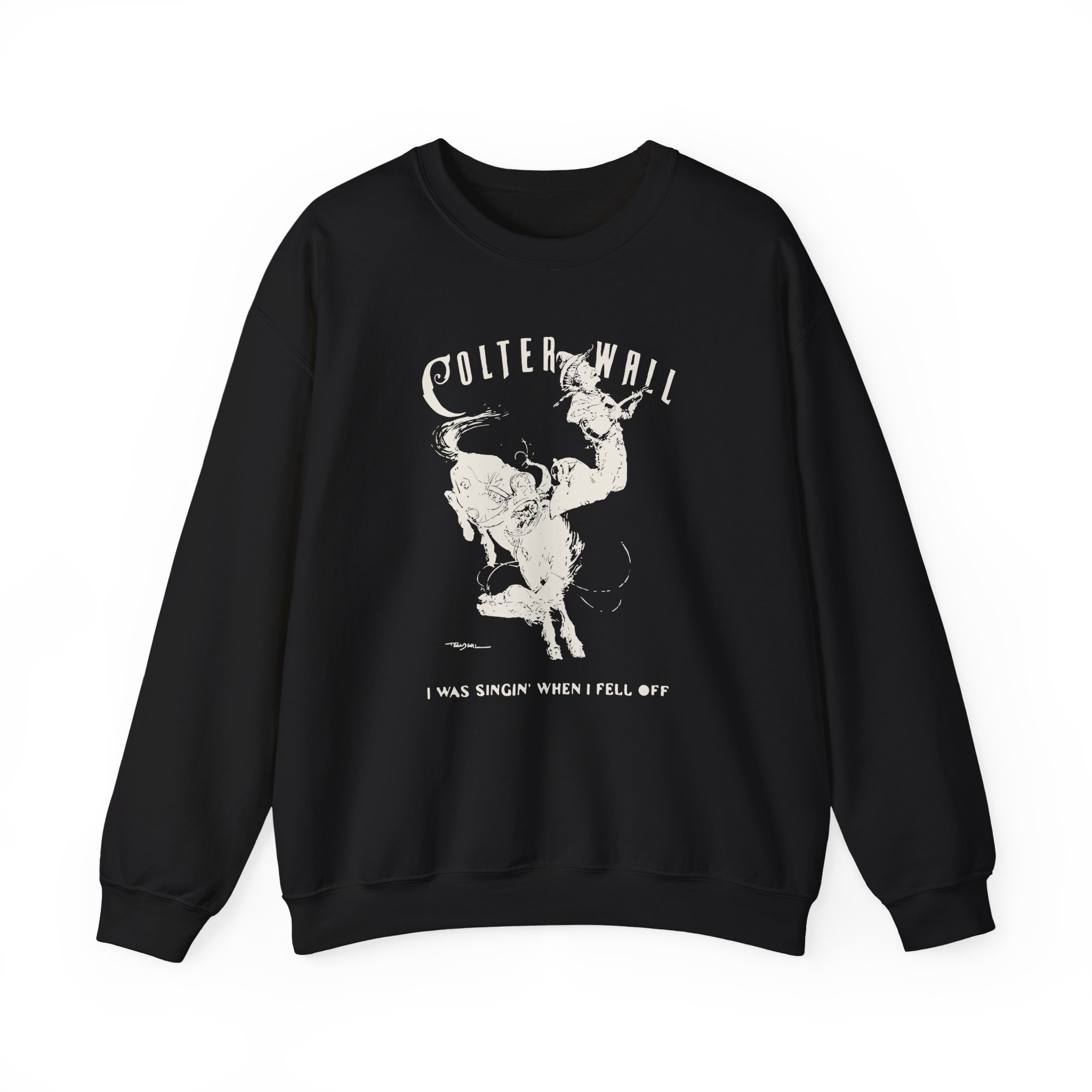 Colter Wall I Was Singin' When I Fell Off Unisex Heavy Blend™ Crewneck Sweatshirt