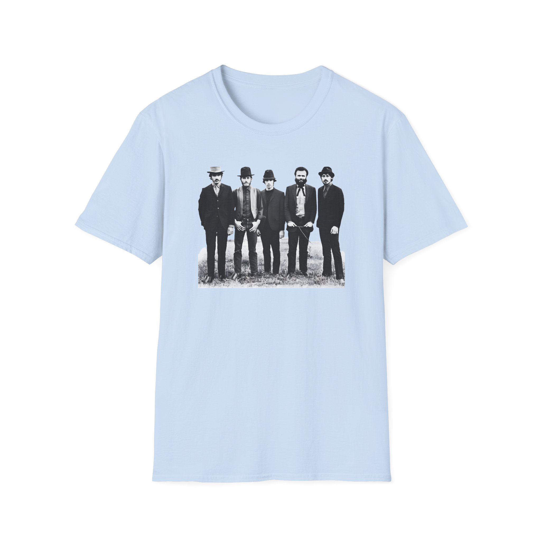 The Band Black and White Portrait Unisex Softstyle T-Shirt - Image 11