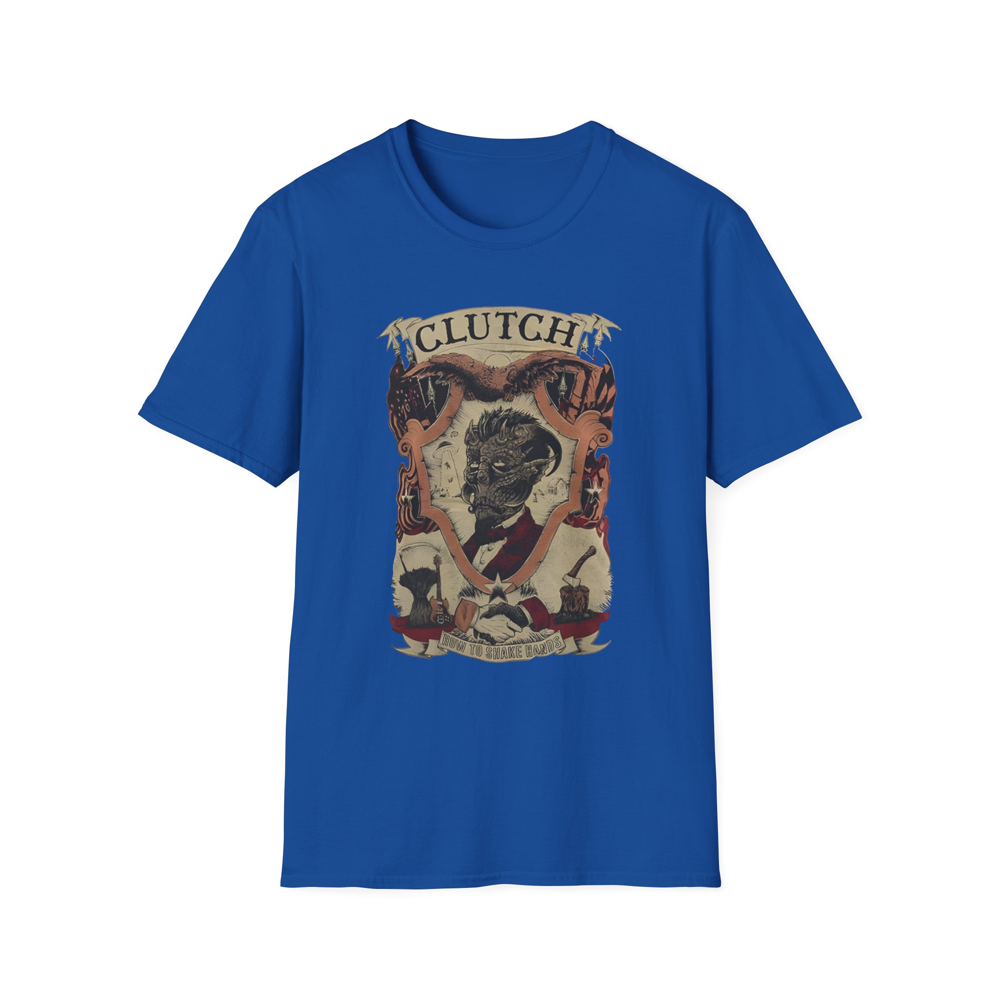 Clutchv How To Shake Hands Unisex Softstyle T-Shirt - Image 13