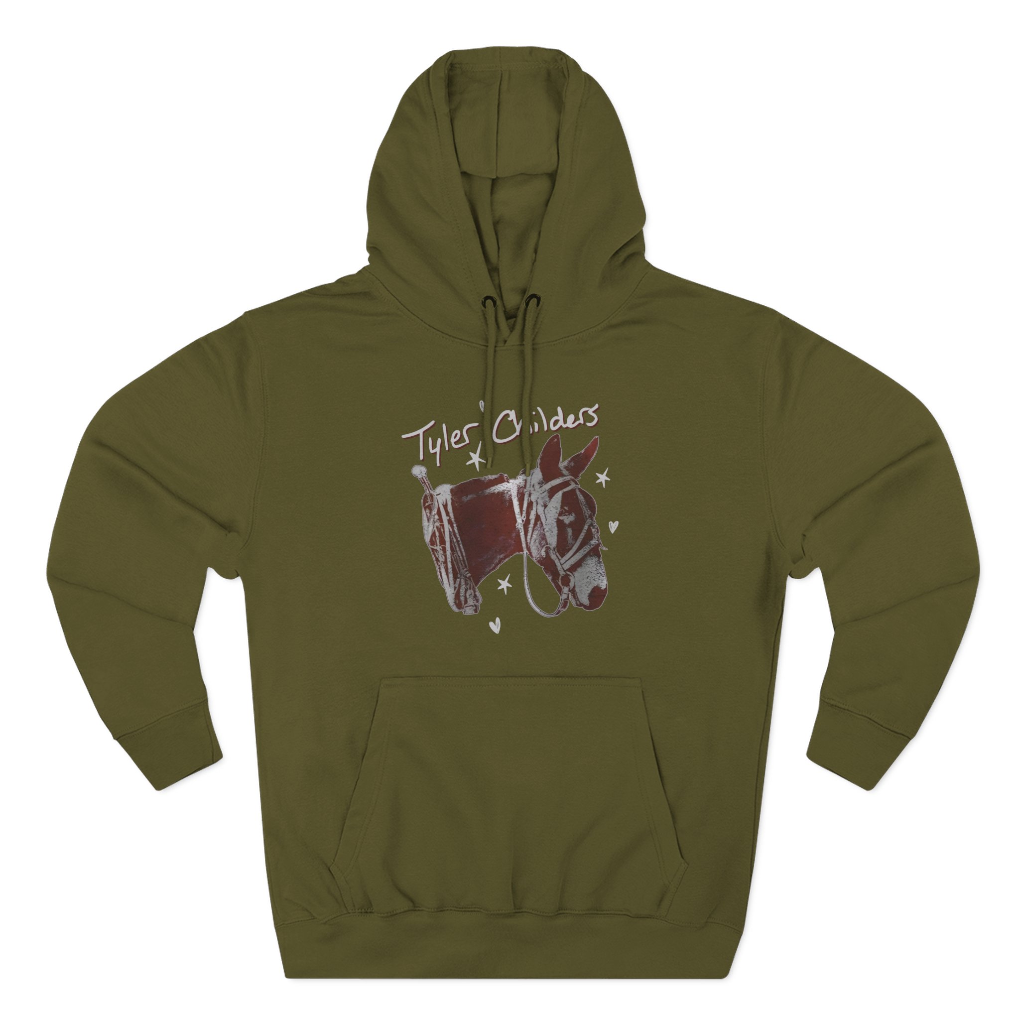 Tyler Childers Green Youth Mule Three-Panel Fleece Hoodie - Image 5