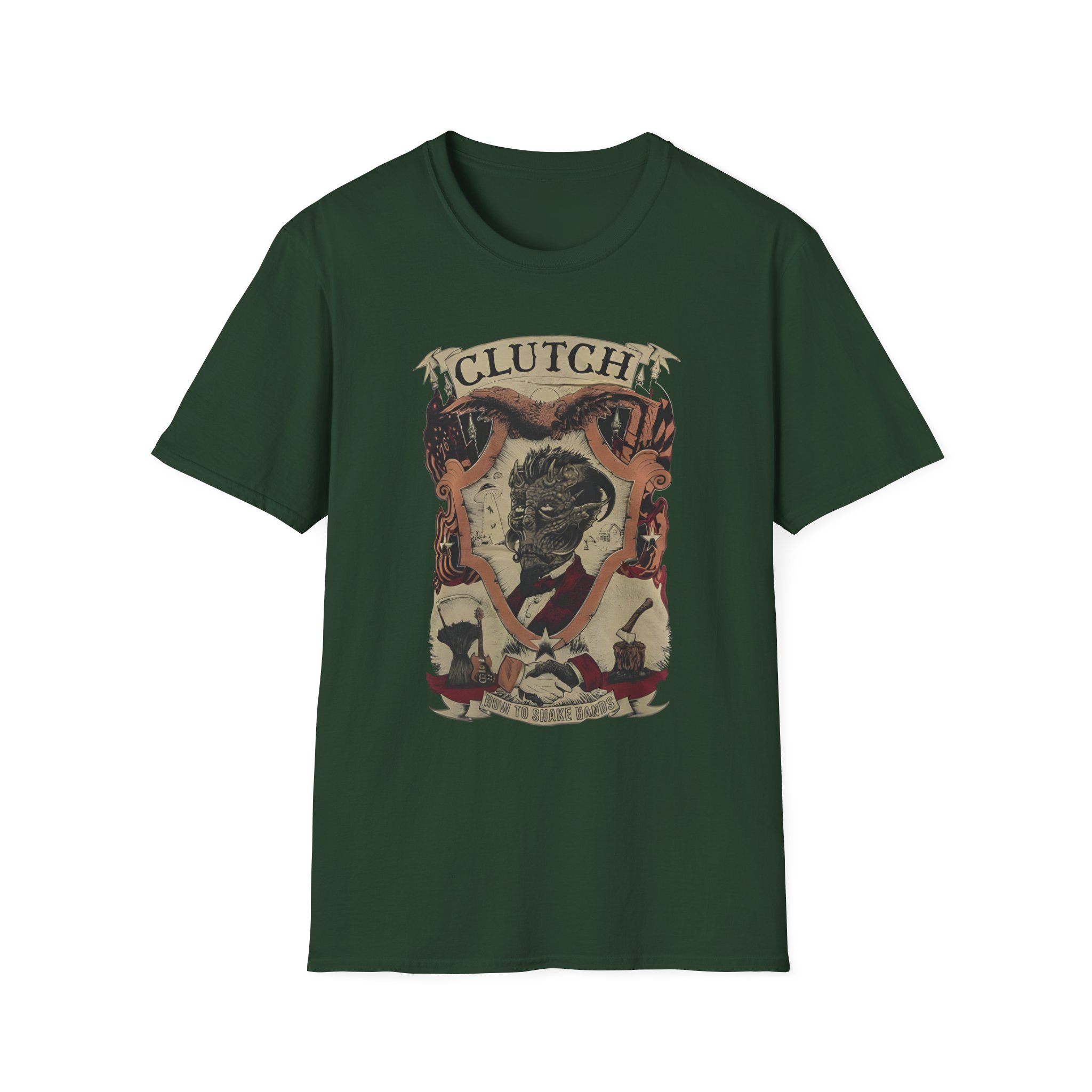 Clutchv How To Shake Hands Unisex Softstyle T-Shirt - Image 9