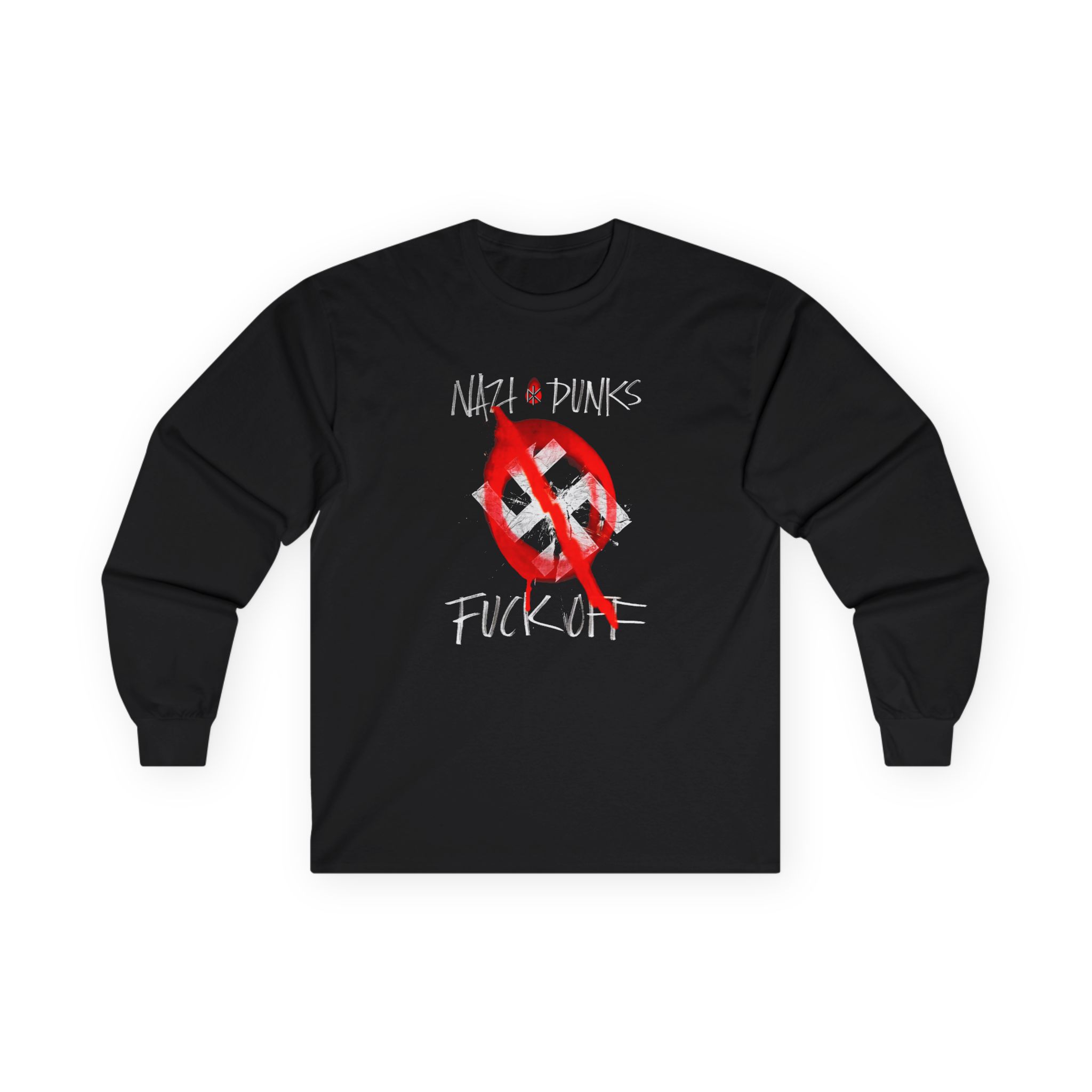 Dead Kennedys Nazi Punks Spray Paint Ladies Unisex Ultra Cotton Long Sleeve Tee