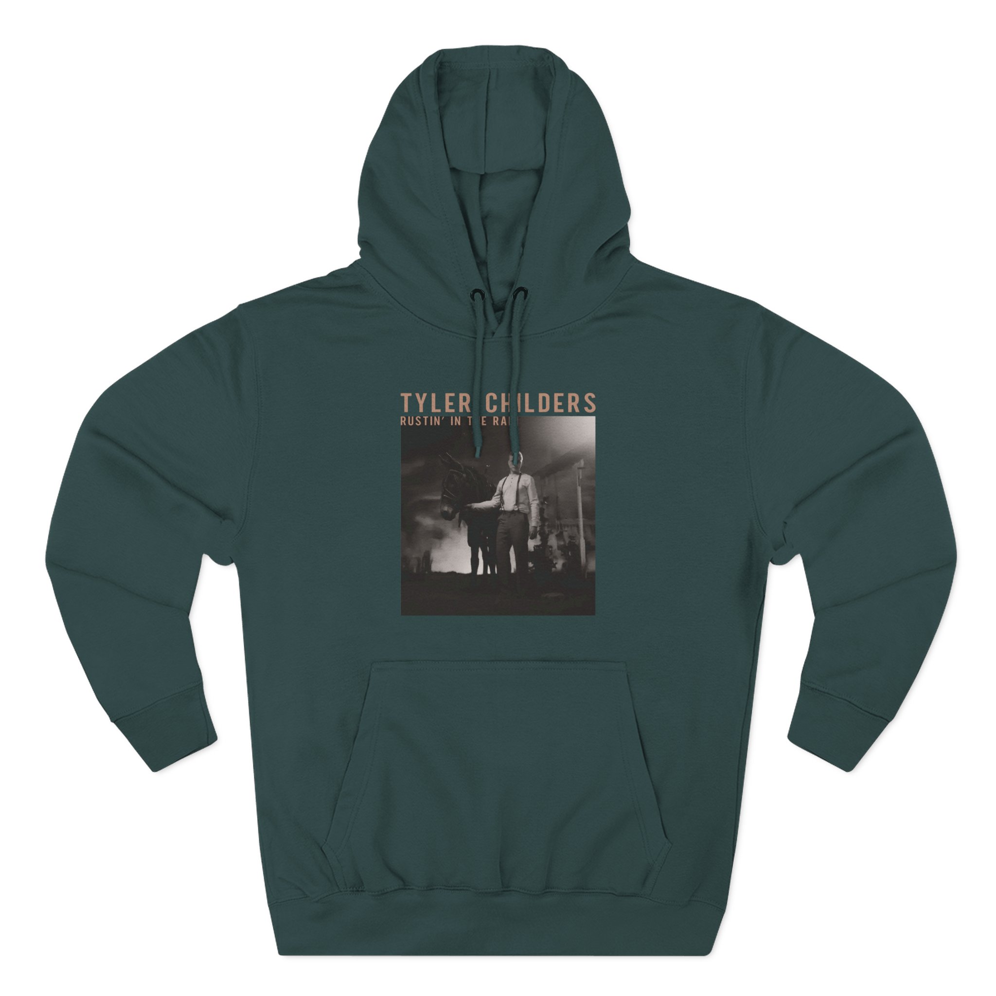Tyler Childers Black Rustin Three-Panel Fleece Hoodie - Image 5