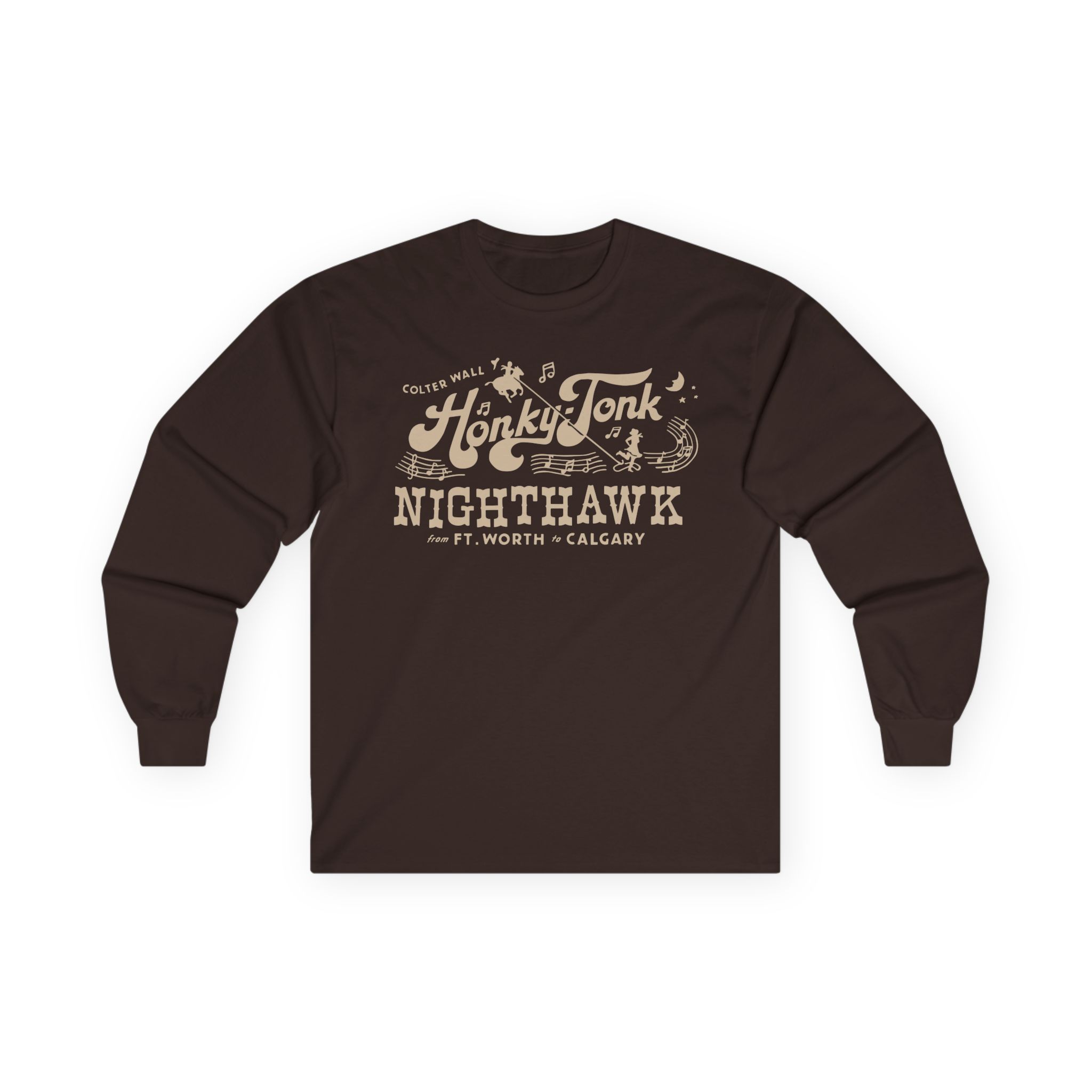 Colter Wall Honky-tonk Nighthawk Unisex Ultra Cotton Long Sleeve Tee - Image 3