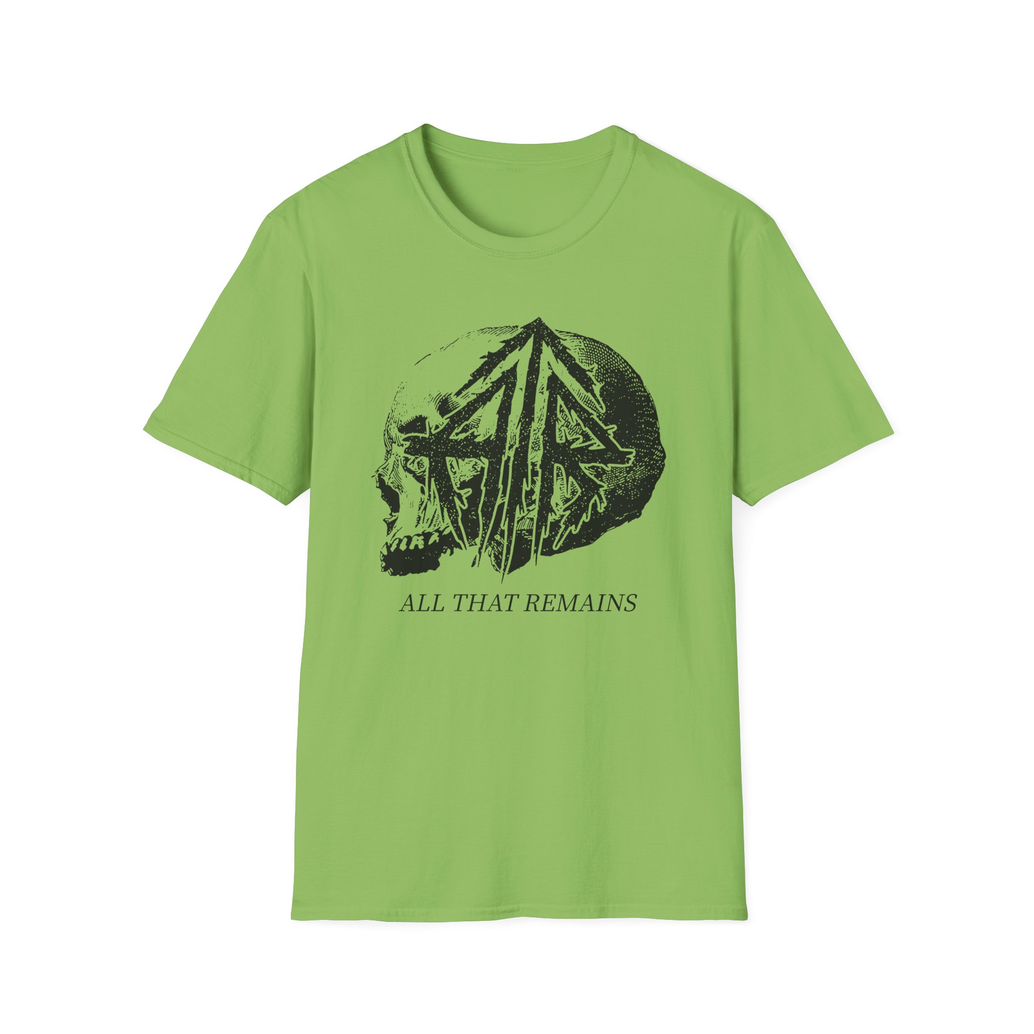 All That Remains Tie Dye Skull Unisex Softstyle T-Shirt - Image 13