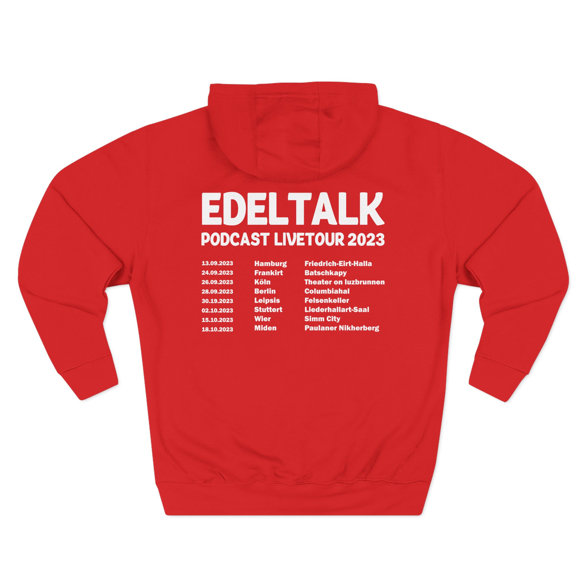 Edeltalk Podcast Livetour 2023 Three-Panel Fleece Hoodie - Image 14