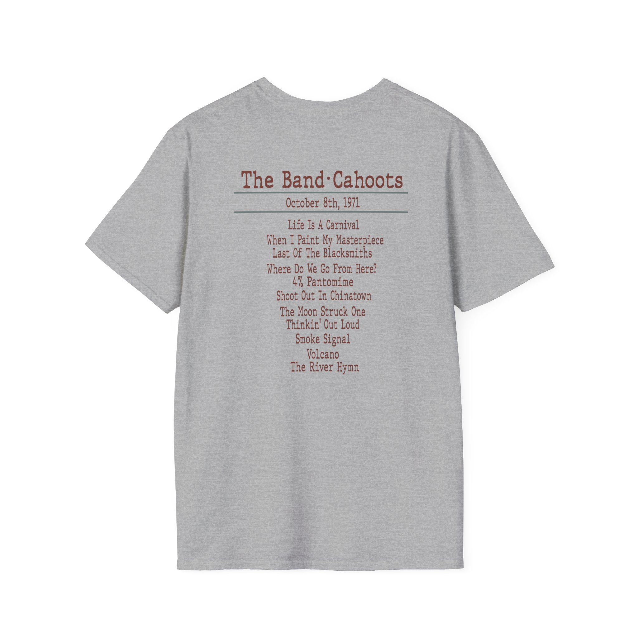 The Band Cahoots 50th Anniversary Unisex Softstyle T-Shirt - Image 6