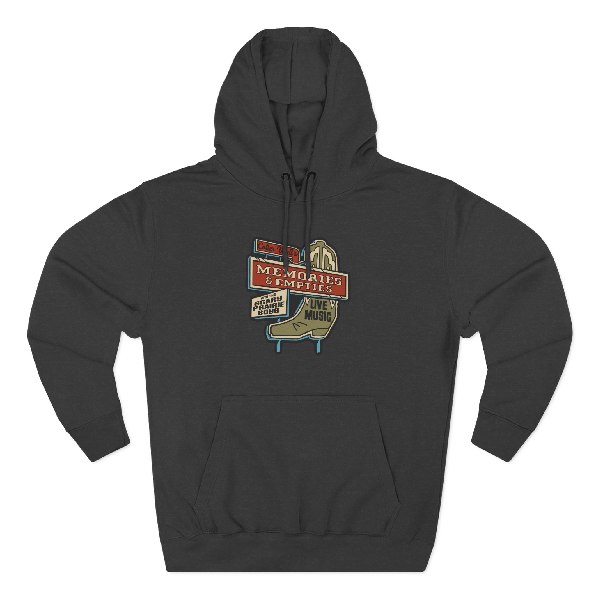 Colter Wall Memories And Empties Boot Sign Three-Panel Fleece Hoodie - Image 7
