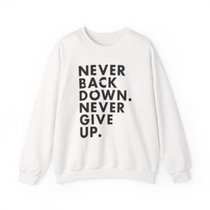 Nick Eh 30 Never Back Down Never Give Up Unisex Heavy Blend™ Crewneck Sweatshirt