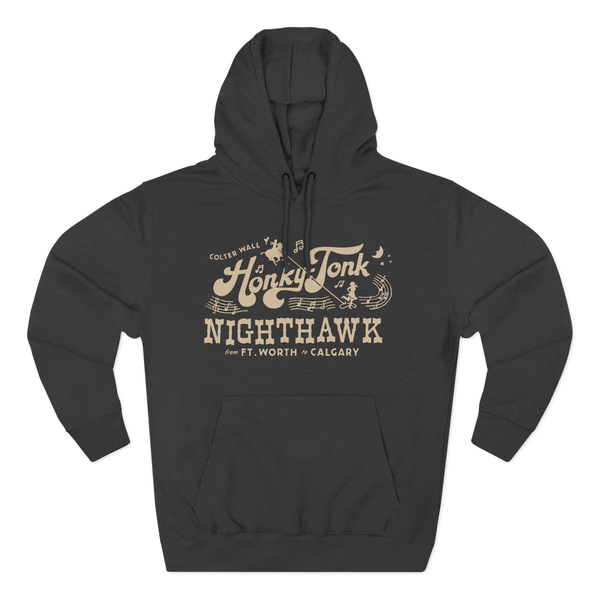 Colter Wall Honky-tonk Nighthawk Three-Panel Fleece Hoodie - Image 3