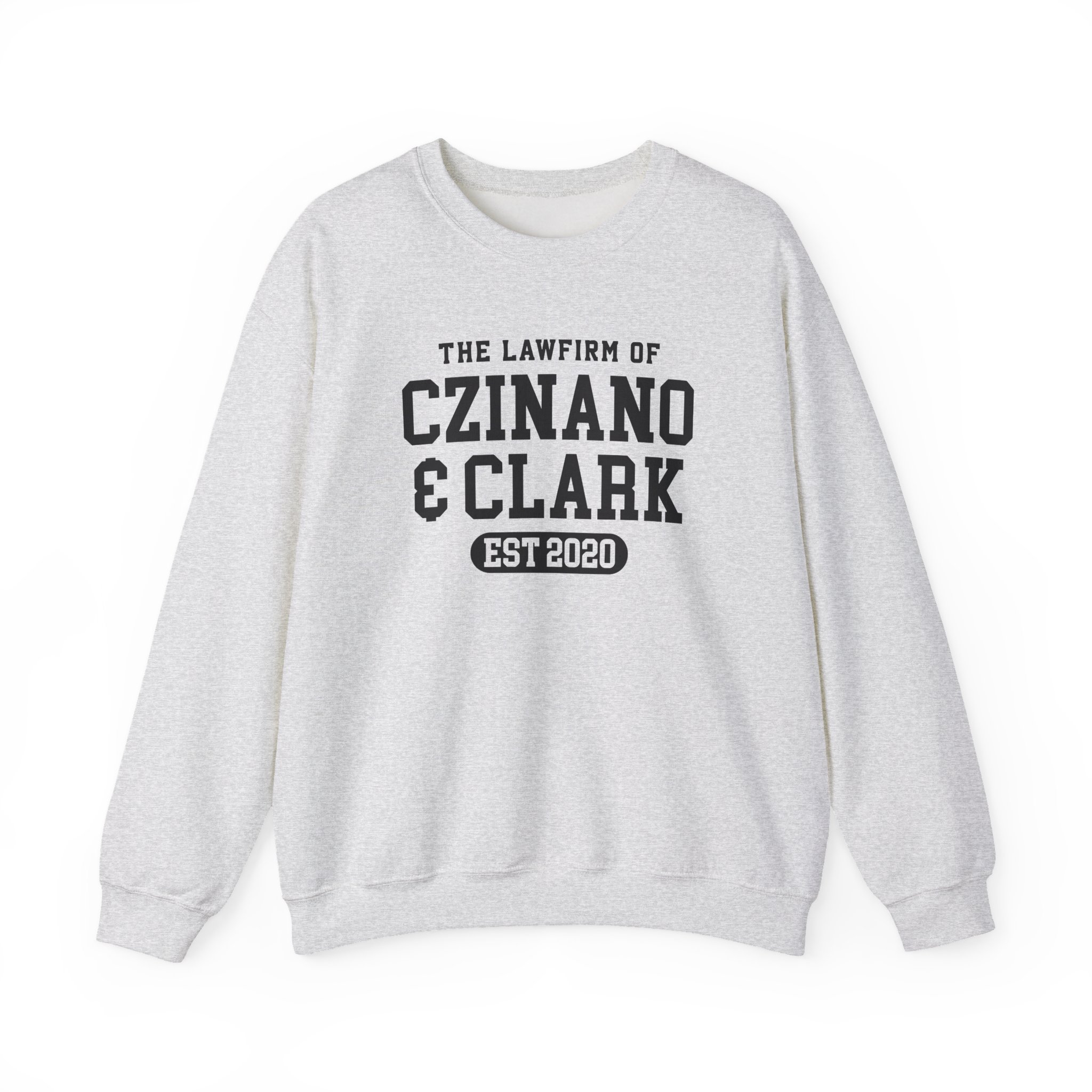 Caitlin Clark The law firm of Czinano & Clark Unisex Heavy Blend™ Crewneck Sweatshirt - Image 3