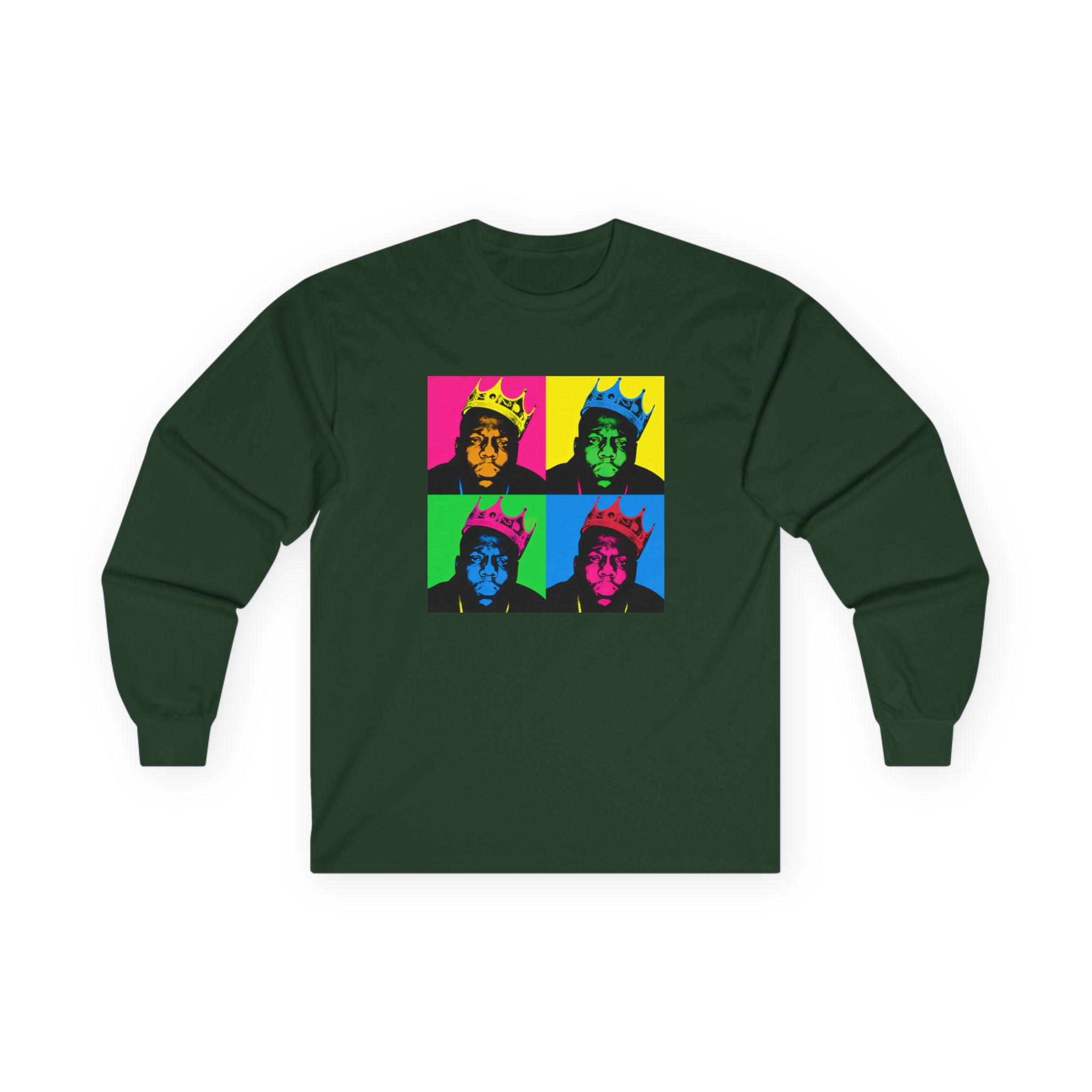 Biggie Smalls Crown Pop Art Unisex Ultra Cotton Long Sleeve Tee - Image 5