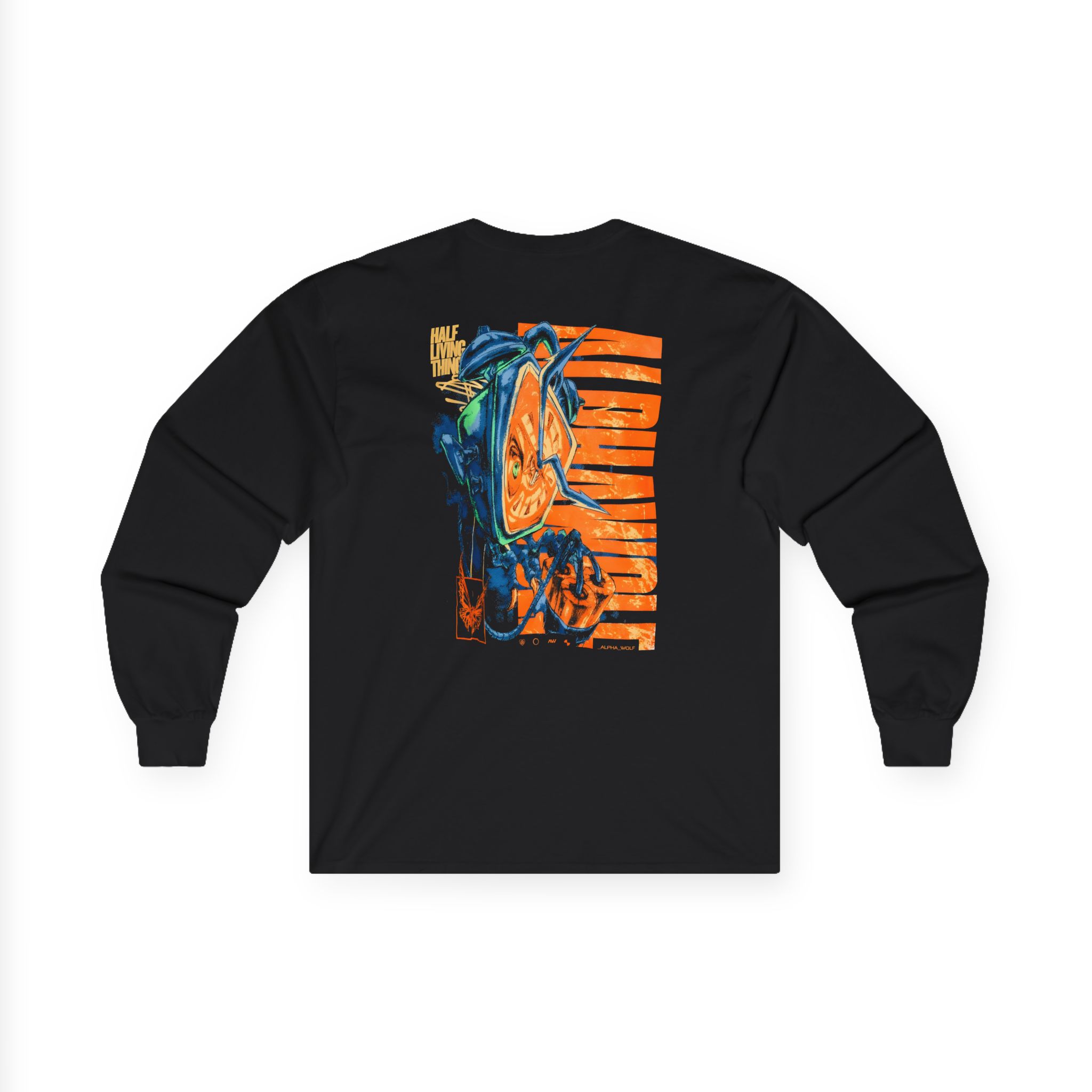 Alpha Wolf Clock Unisex Ultra Cotton Long Sleeve Tee - Image 2