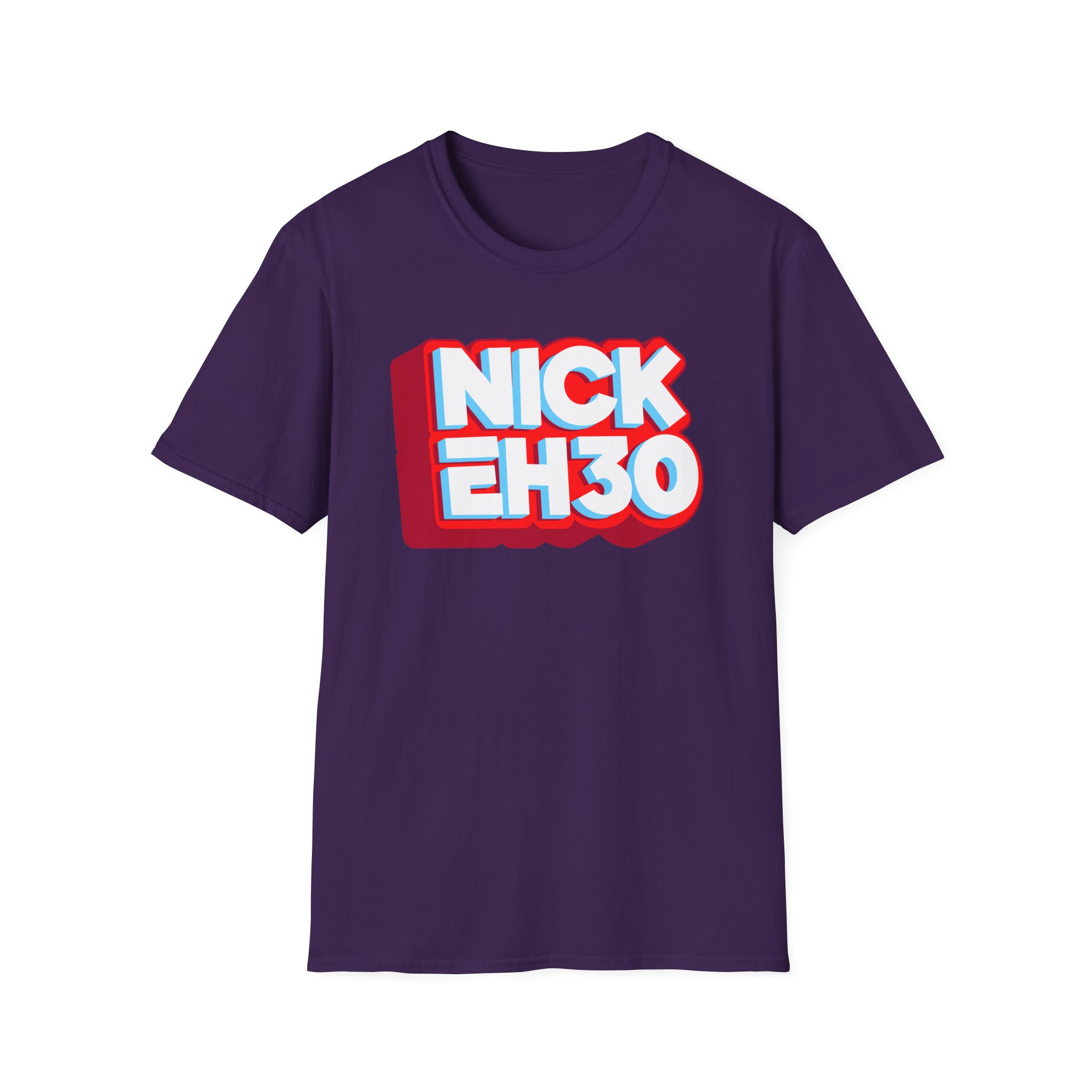 Nick Eh 30 Logo Unisex Softstyle T-Shirt - Image 27