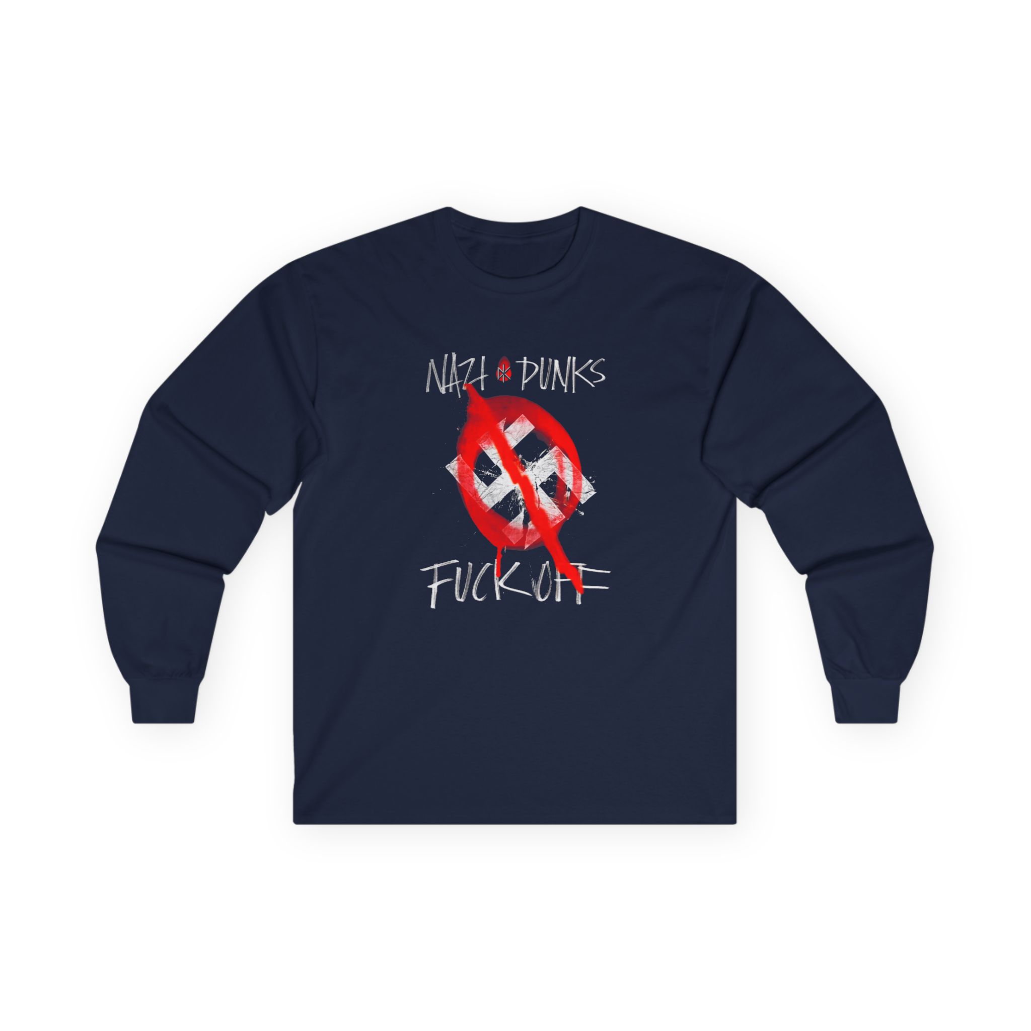 Dead Kennedys Nazi Punks Spray Paint Ladies Unisex Ultra Cotton Long Sleeve Tee - Image 3