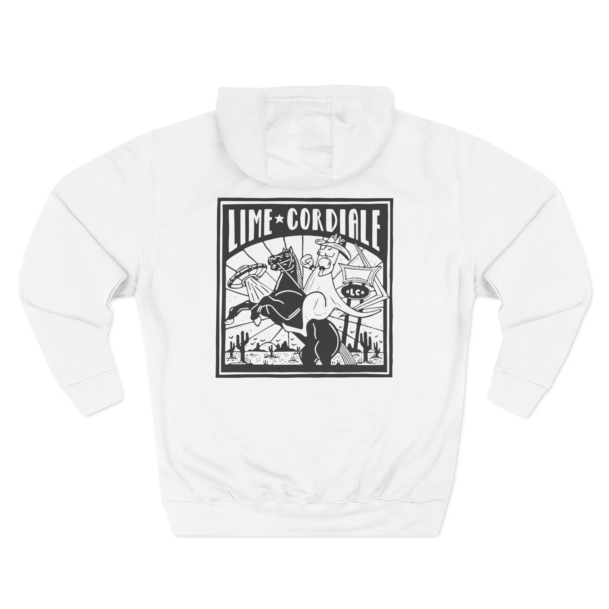 Lime Cordiale Three-Panel Fleece Hoodie - Image 2
